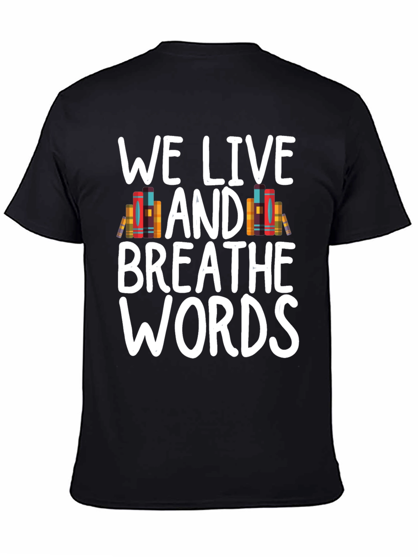 Black Book Lover T-Shirt - We Live and Breathe Words view 4