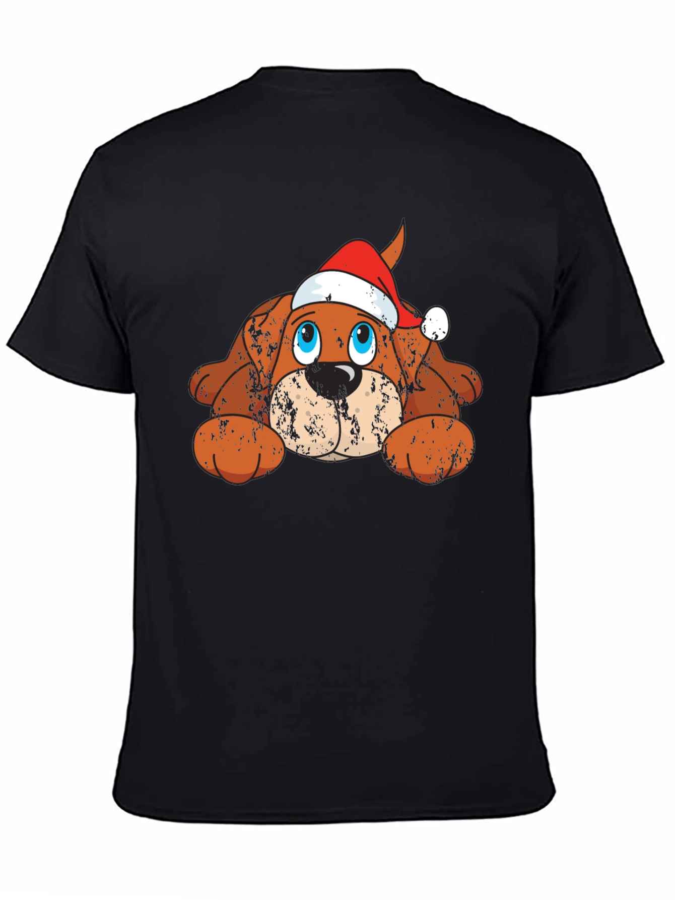 Black Festive Dog Graphic Tee view 4