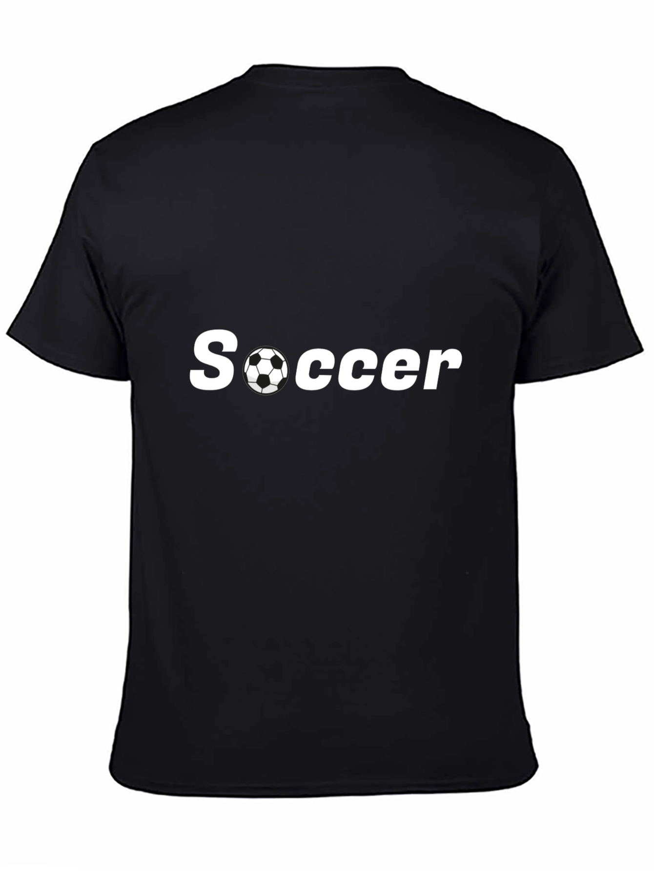Black Soccer Graphic T-Shirt - Classic Black view 4