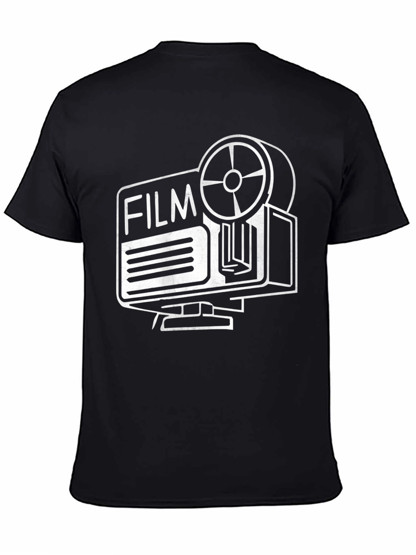 Black Classic Film Projector Graphic Tee - Black view 4