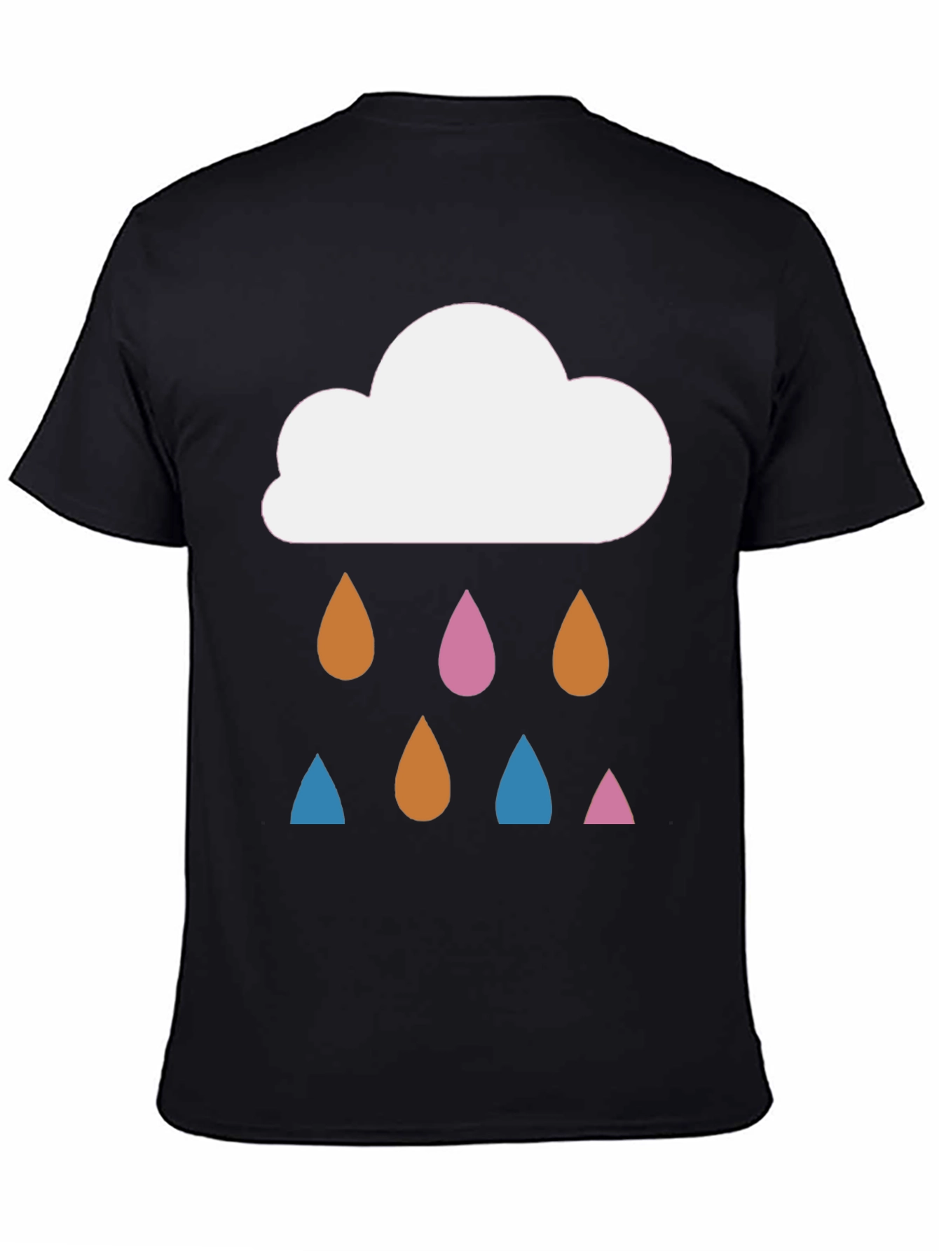 Black Cloud Raindrop T-Shirt: Stylish Graphic Tee view 4