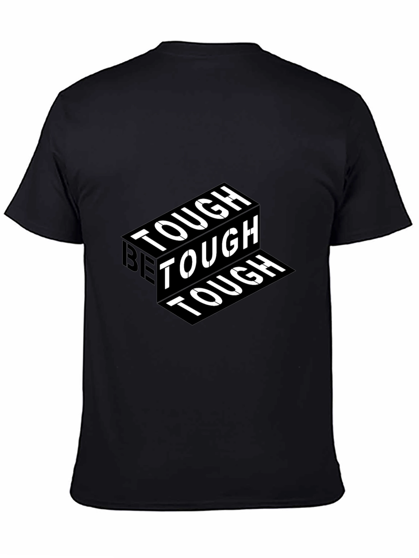 Black Be Tough Graphic Print Black T-Shirt view 4