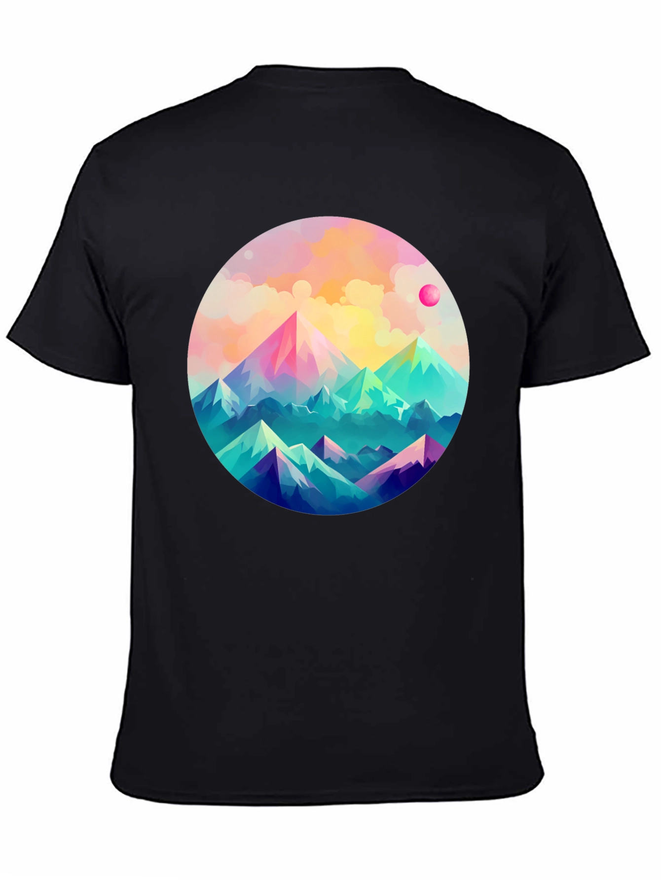 Black Mountainscape Graphic Tee - Artistic Comfort view 4