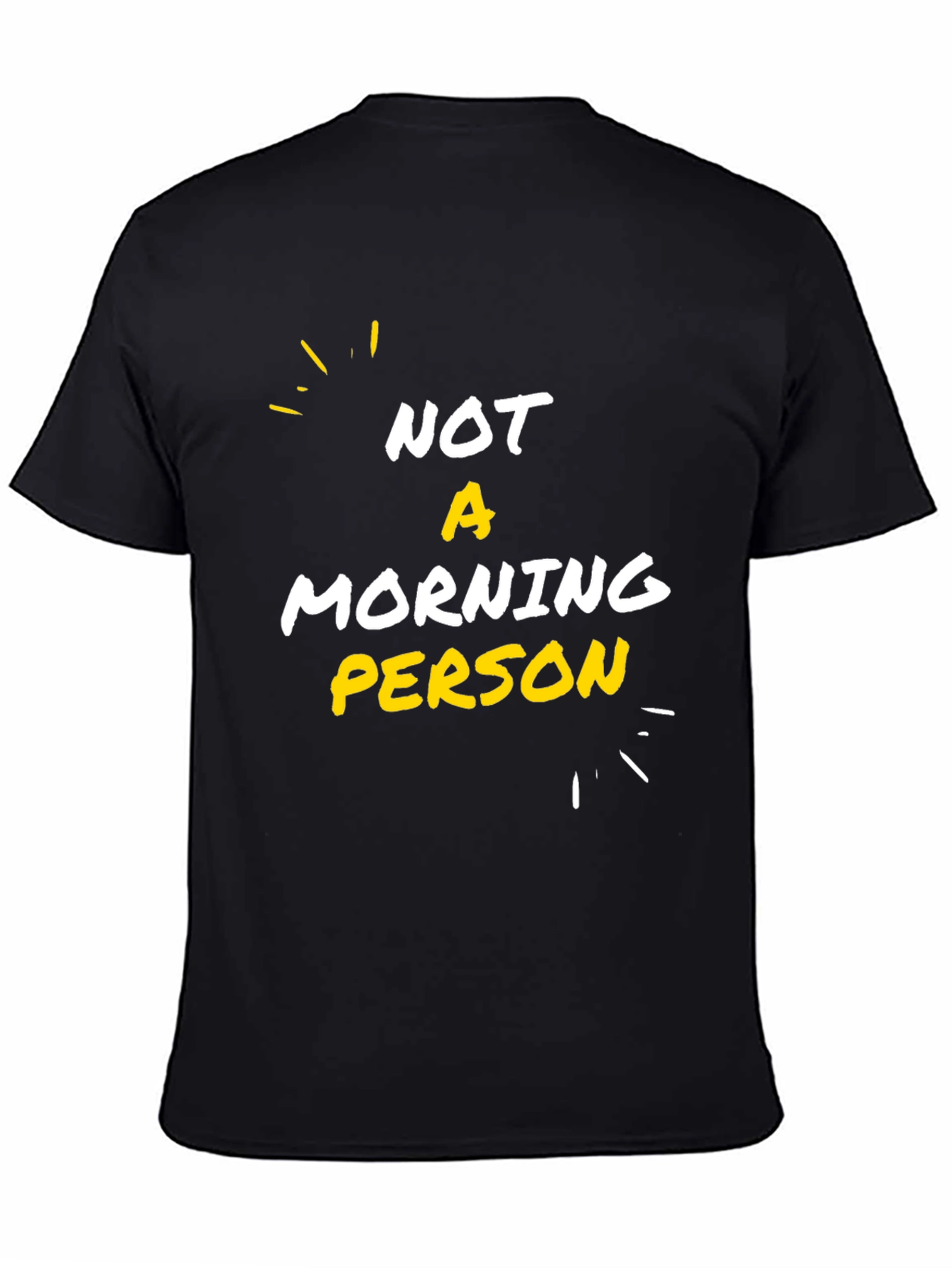 Black Not A Morning Person Graphic T-Shirt view 4