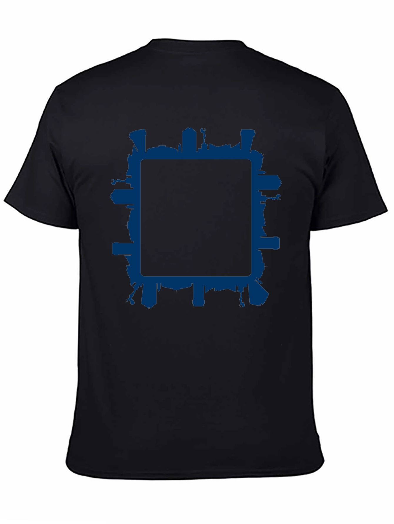 Black Modern Cityscape Graphic Tee view 4