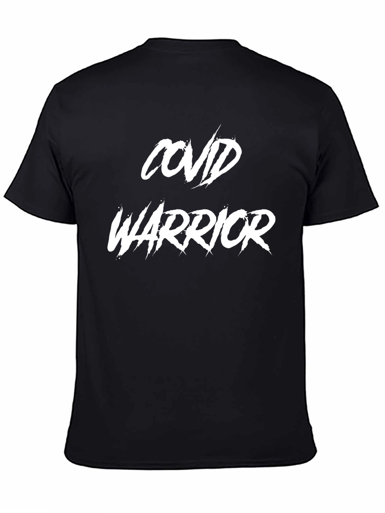 Black COVID Warrior Black T-Shirt view 4