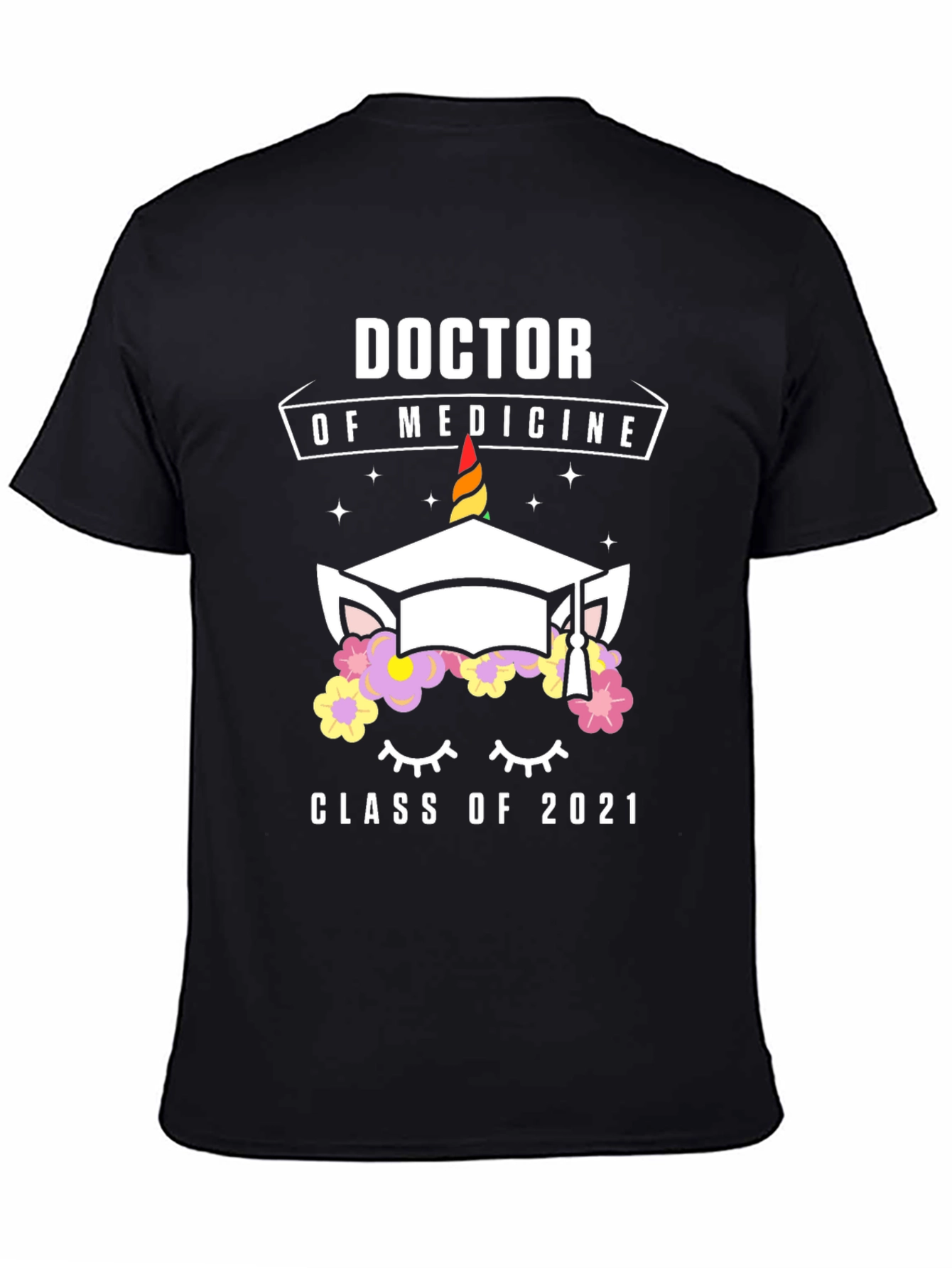 Black Doctor of Medicine Class of 2021 Graduation T-Shirt view 4