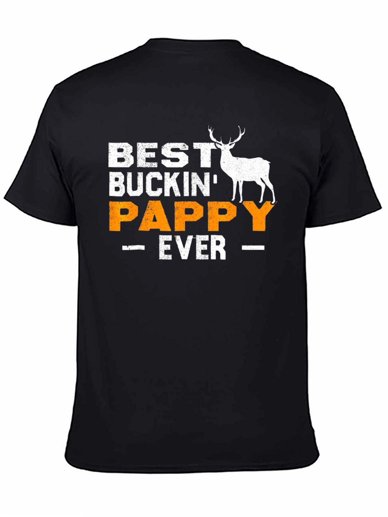 Black Best Buckin' Pappy Ever T-Shirt view 4