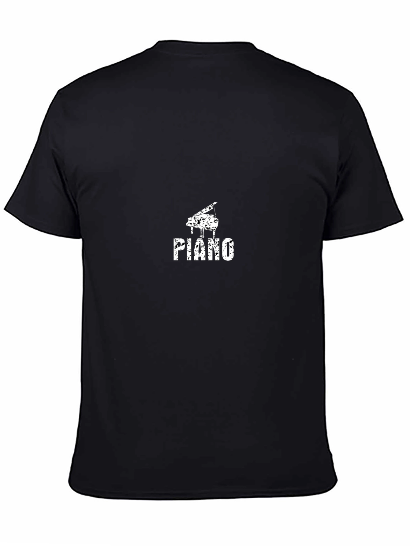Black Piano T-Shirt - Black Musical Tee view 4