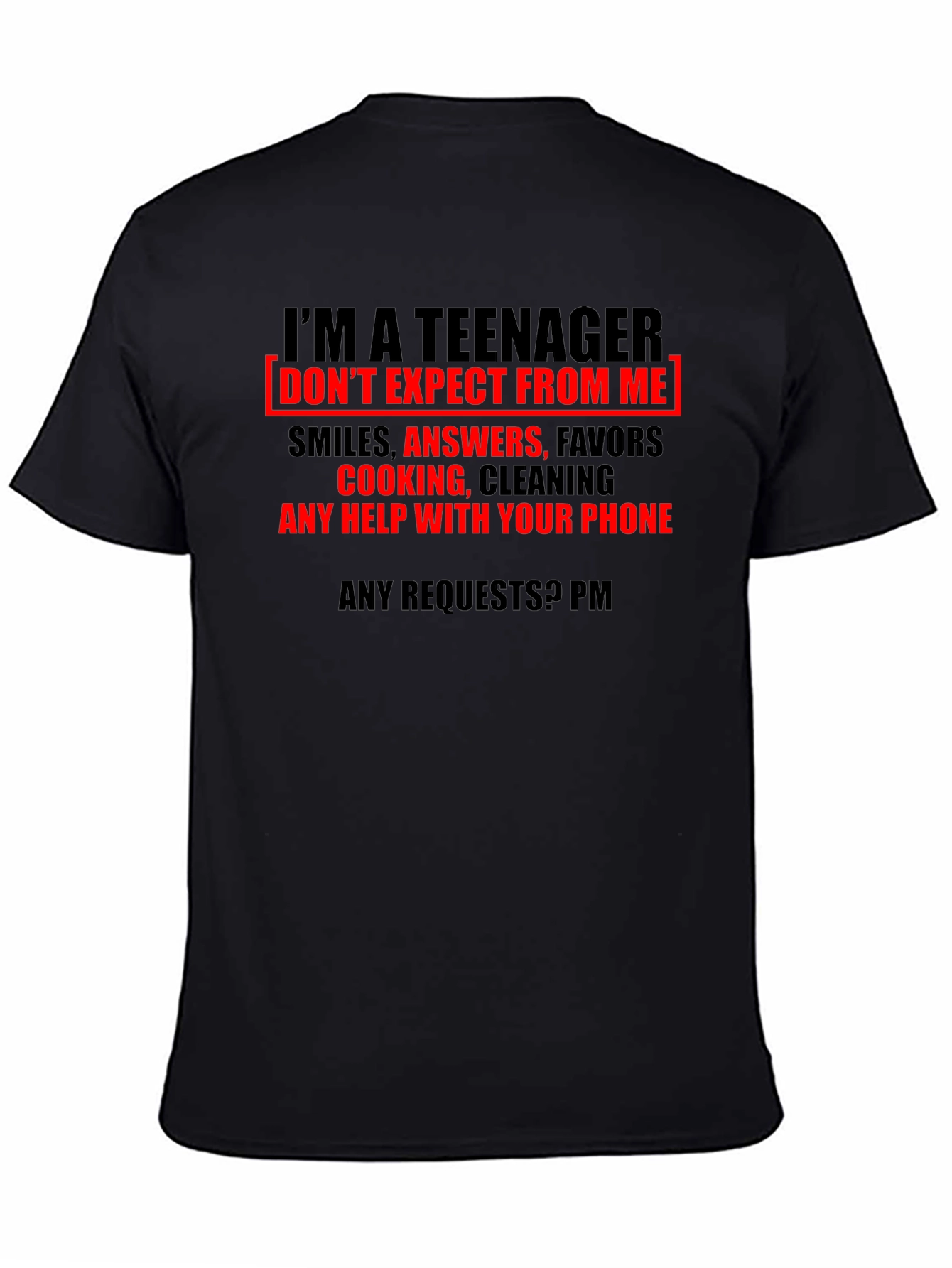 Black Teenager Funny Graphic T-Shirt view 4