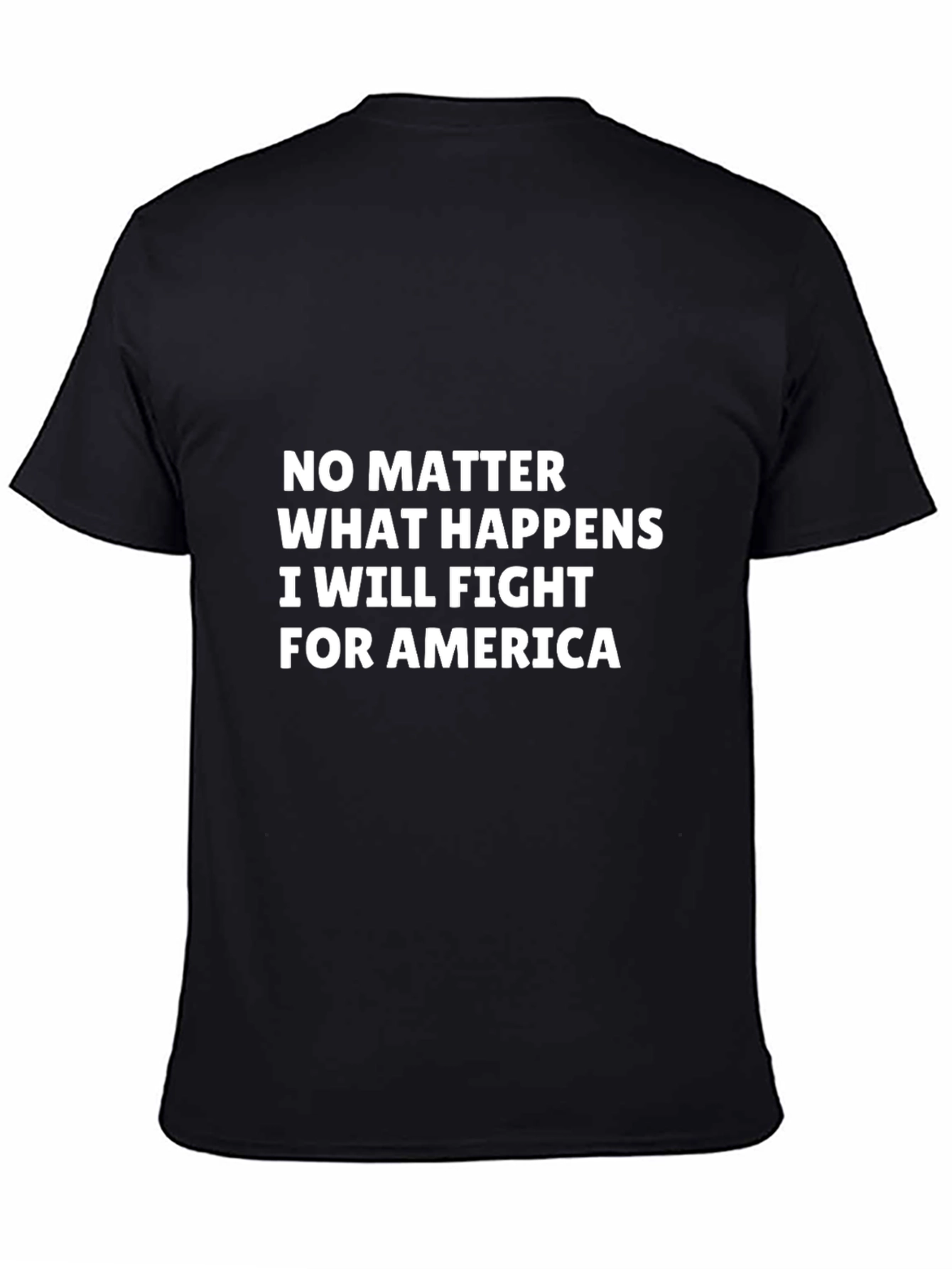 Black Fight For America Graphic Tee Patriotic T-Shirt view 4