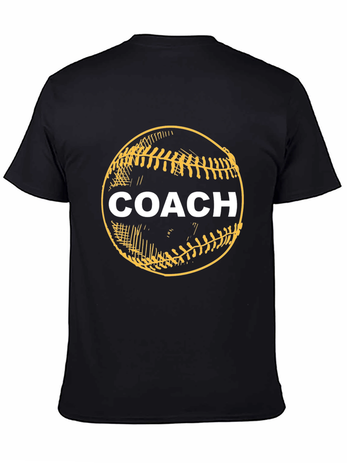 Black Baseball Coach Graphic Tee view 4