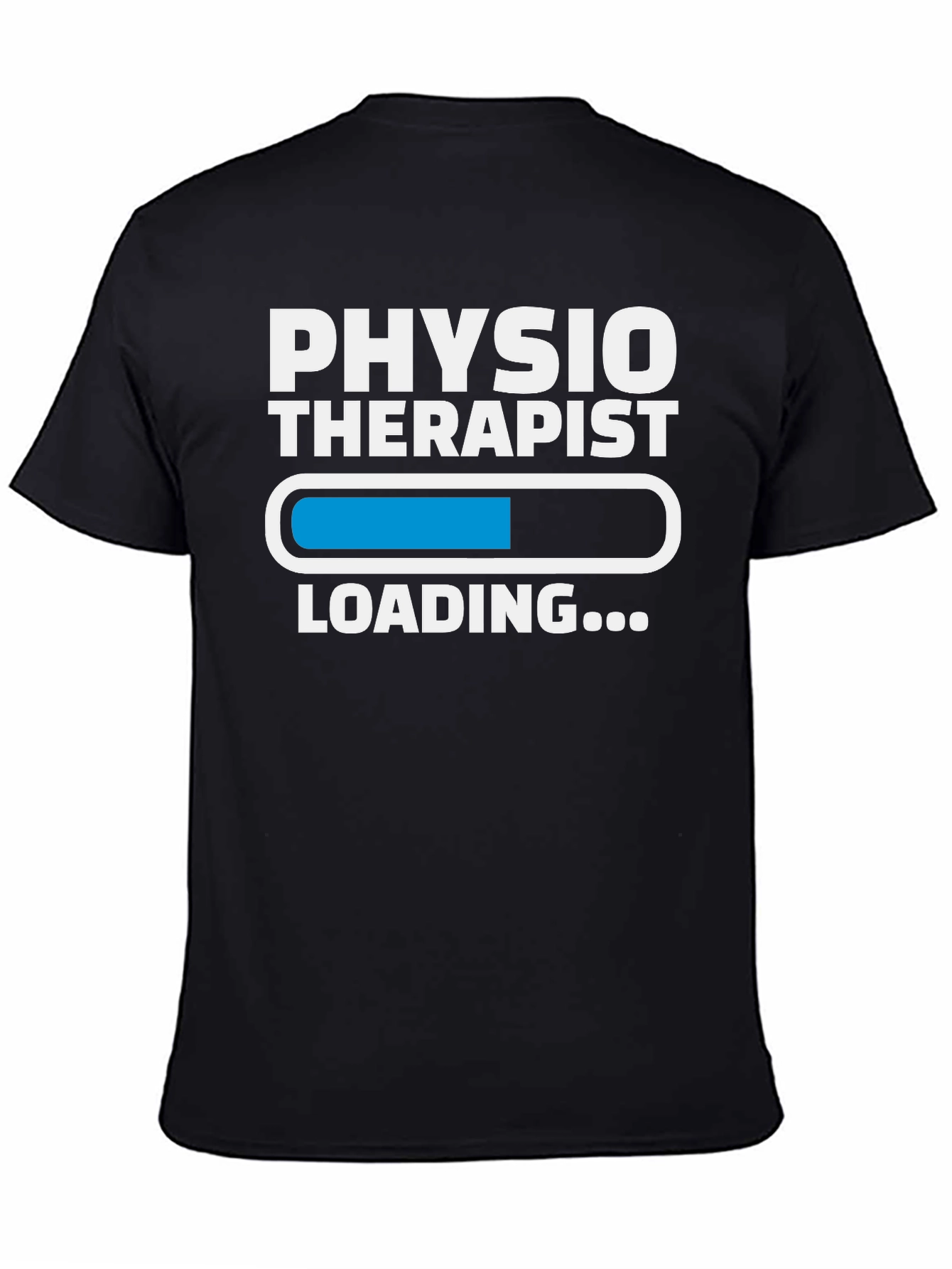 Black Physio Therapist Loading Graphic T-Shirt view 4