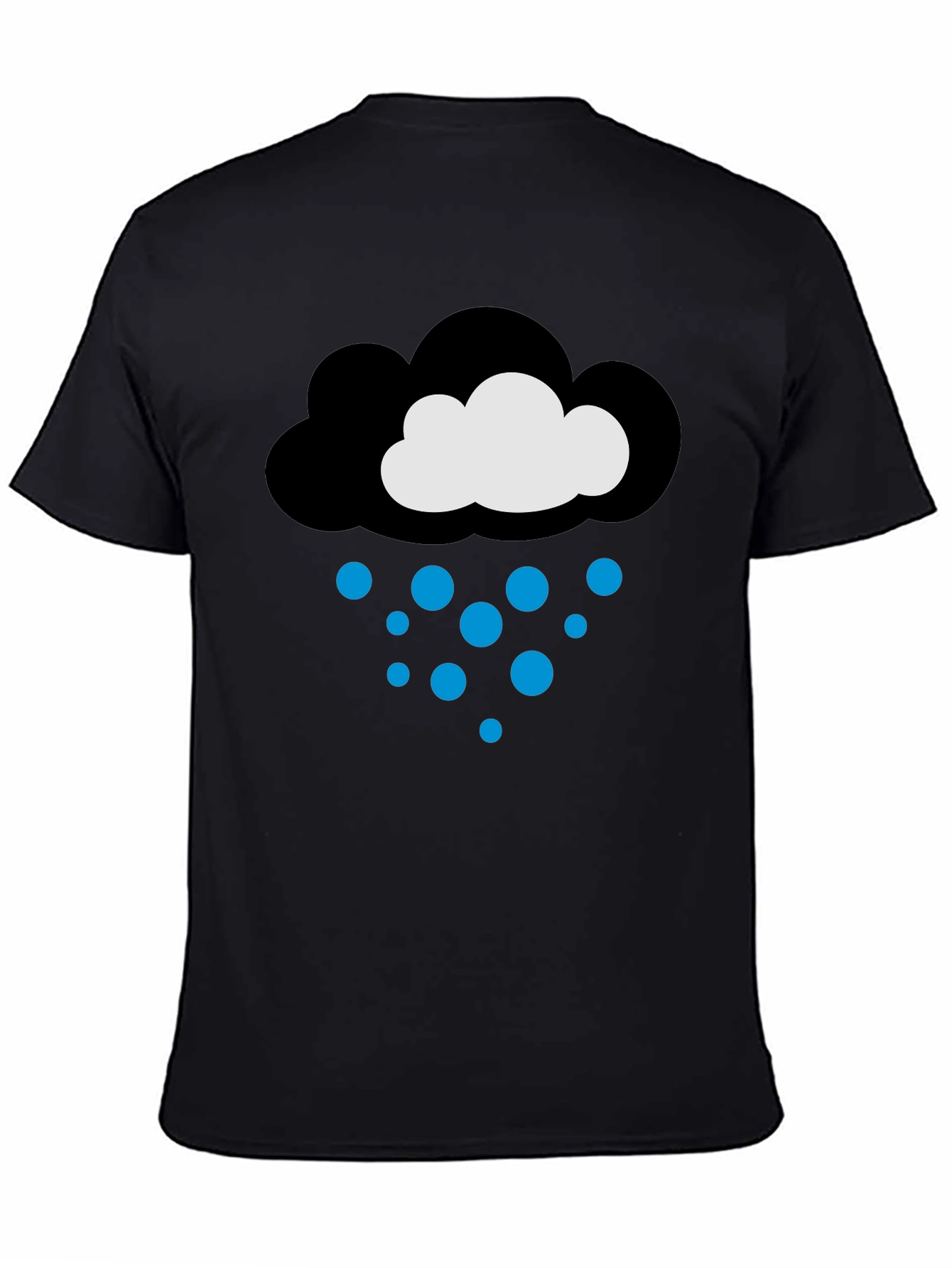 Black Rain Cloud Graphic T-Shirt - Black view 4
