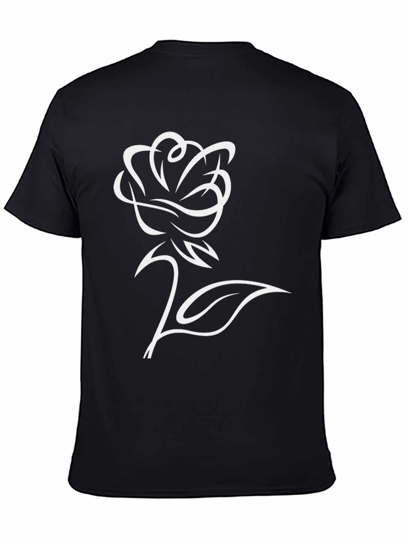Black Black Rose Graphic Tee - Stylish Men's T-Shirt view 4