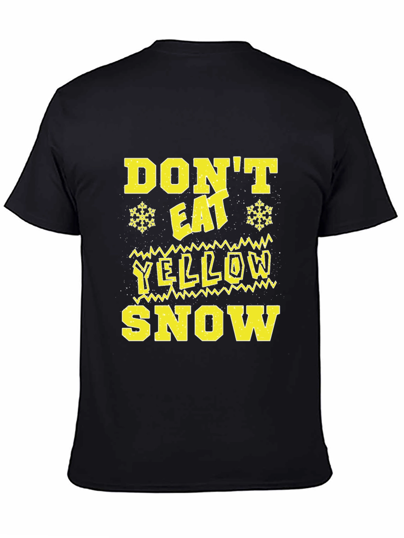 Black Don't Eat Yellow Snow Novelty T-Shirt view 4