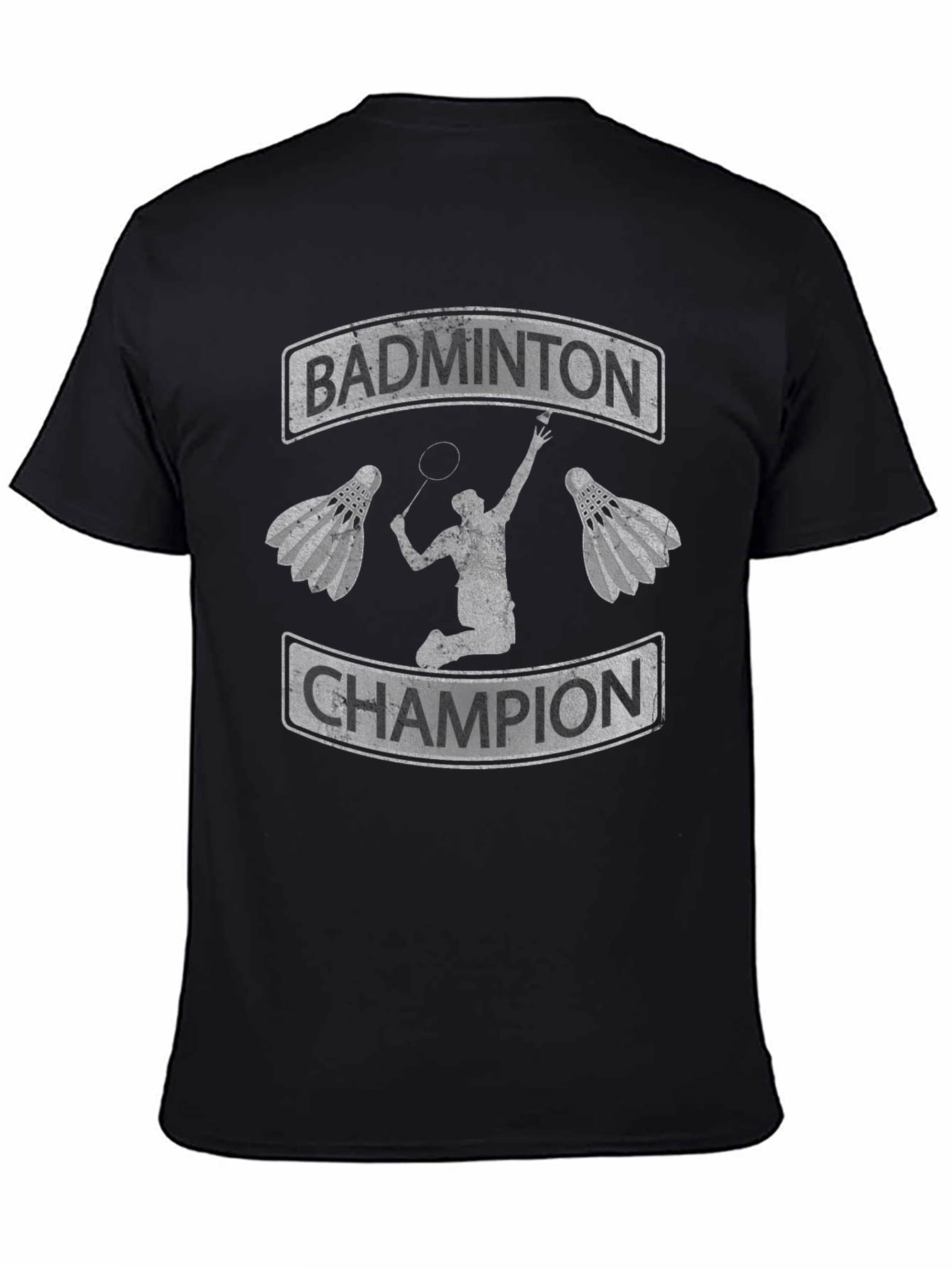 Black Badminton Champion Graphic Tee view 4