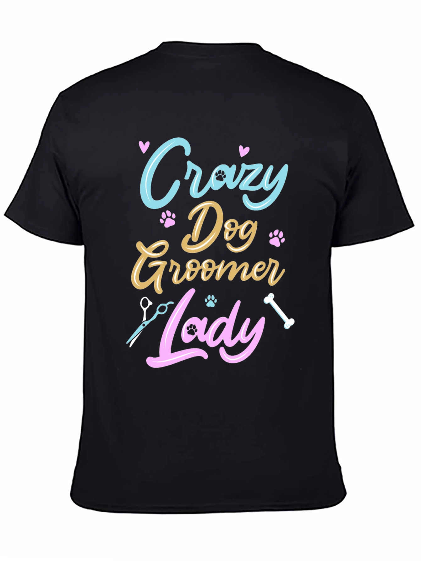 Crazy Dog Groomer Lady T-Shirt - 4