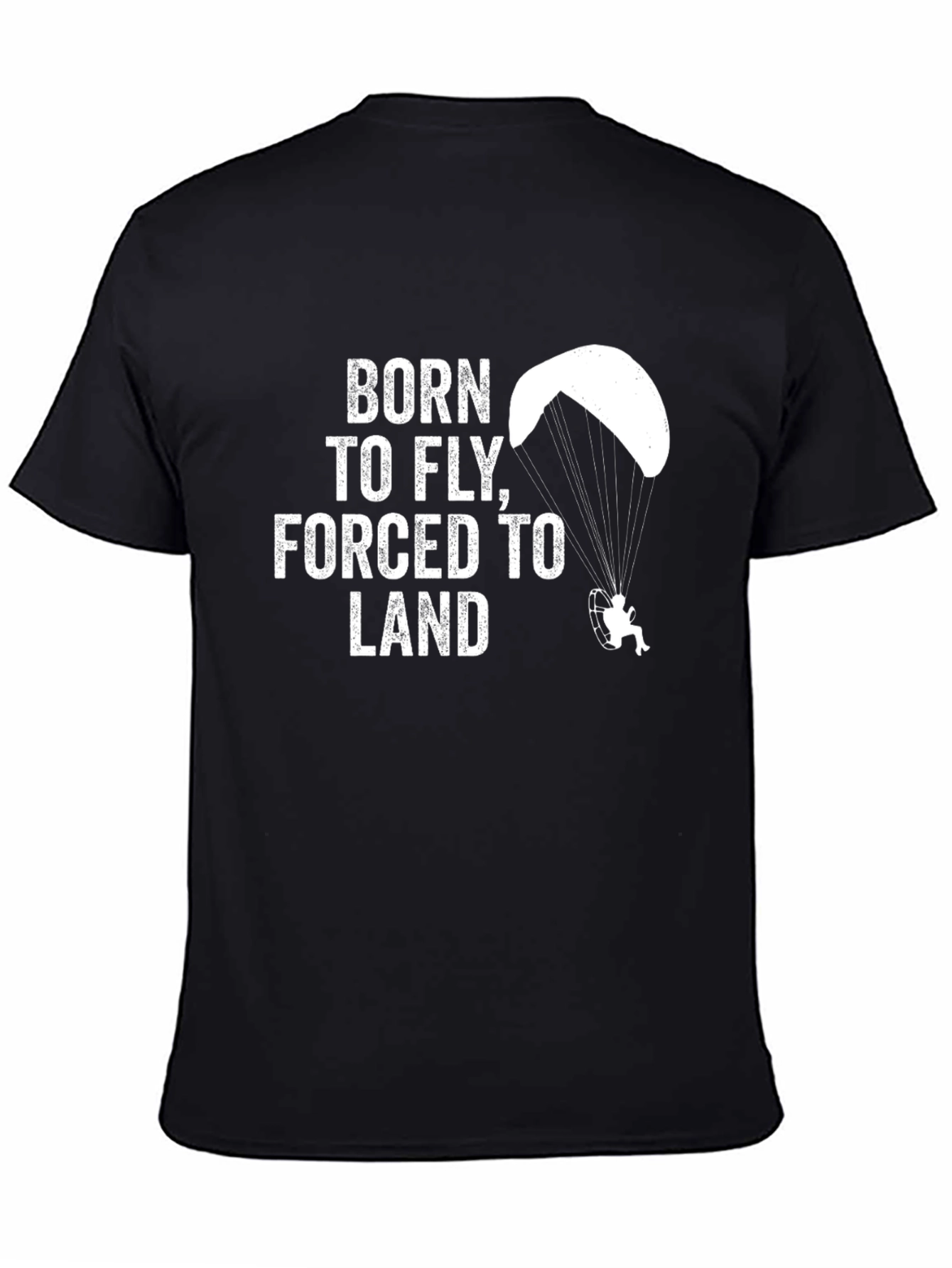 Black Born to Fly Black T-Shirt view 4