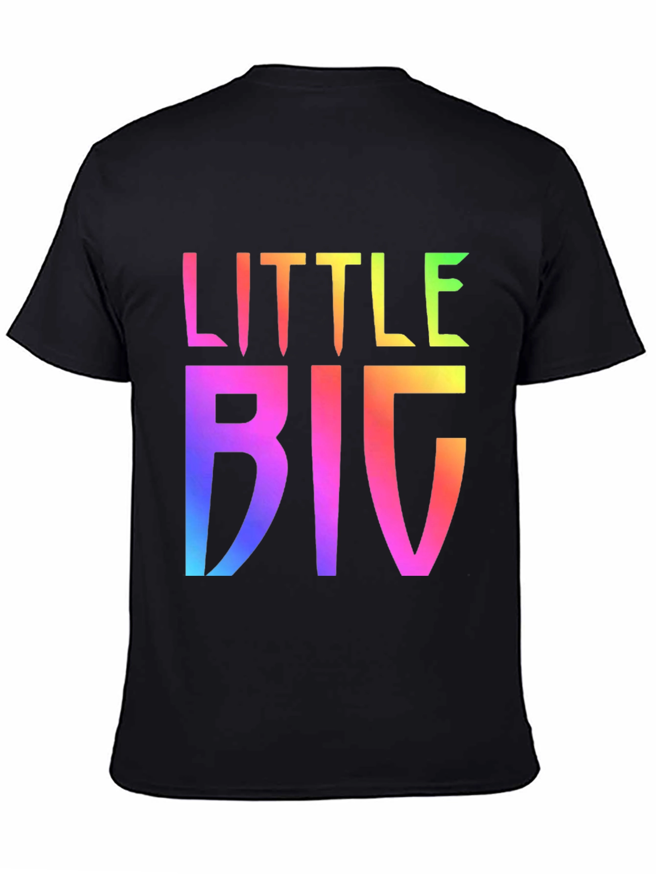 Black Little Big Rainbow Graphic Tee view 4