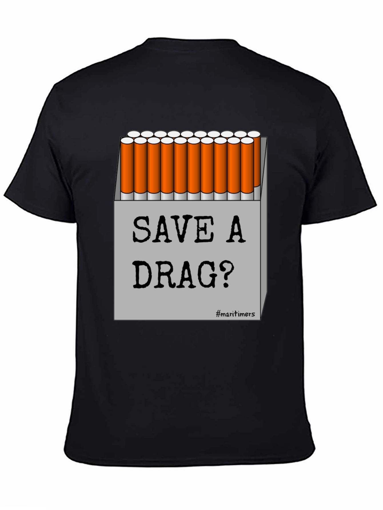 Black Save A Drag Graphic T-Shirt - Novelty Humor Tee view 4