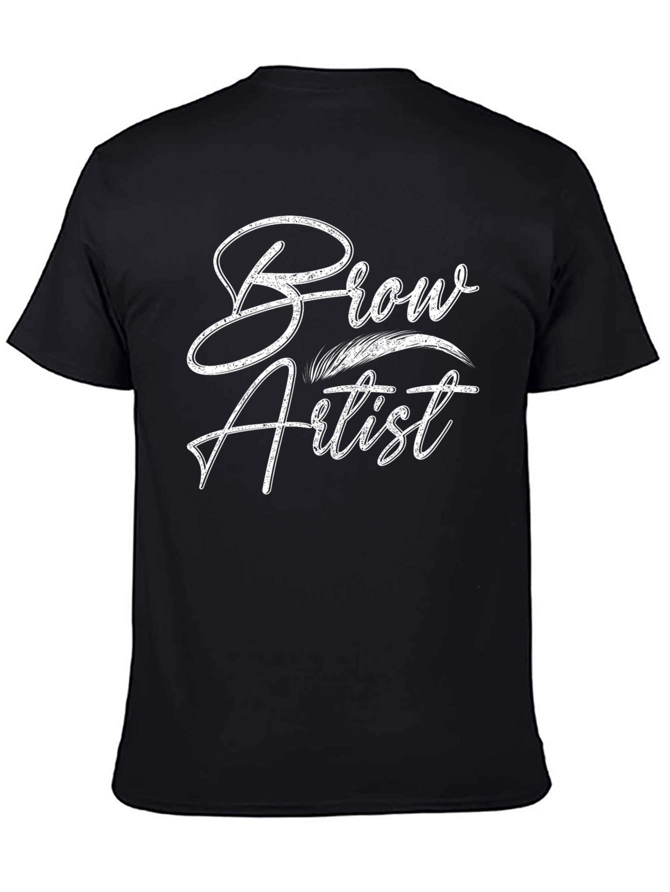 Black Brow Artist Graphic Tee - Unisex Black T-Shirt view 4