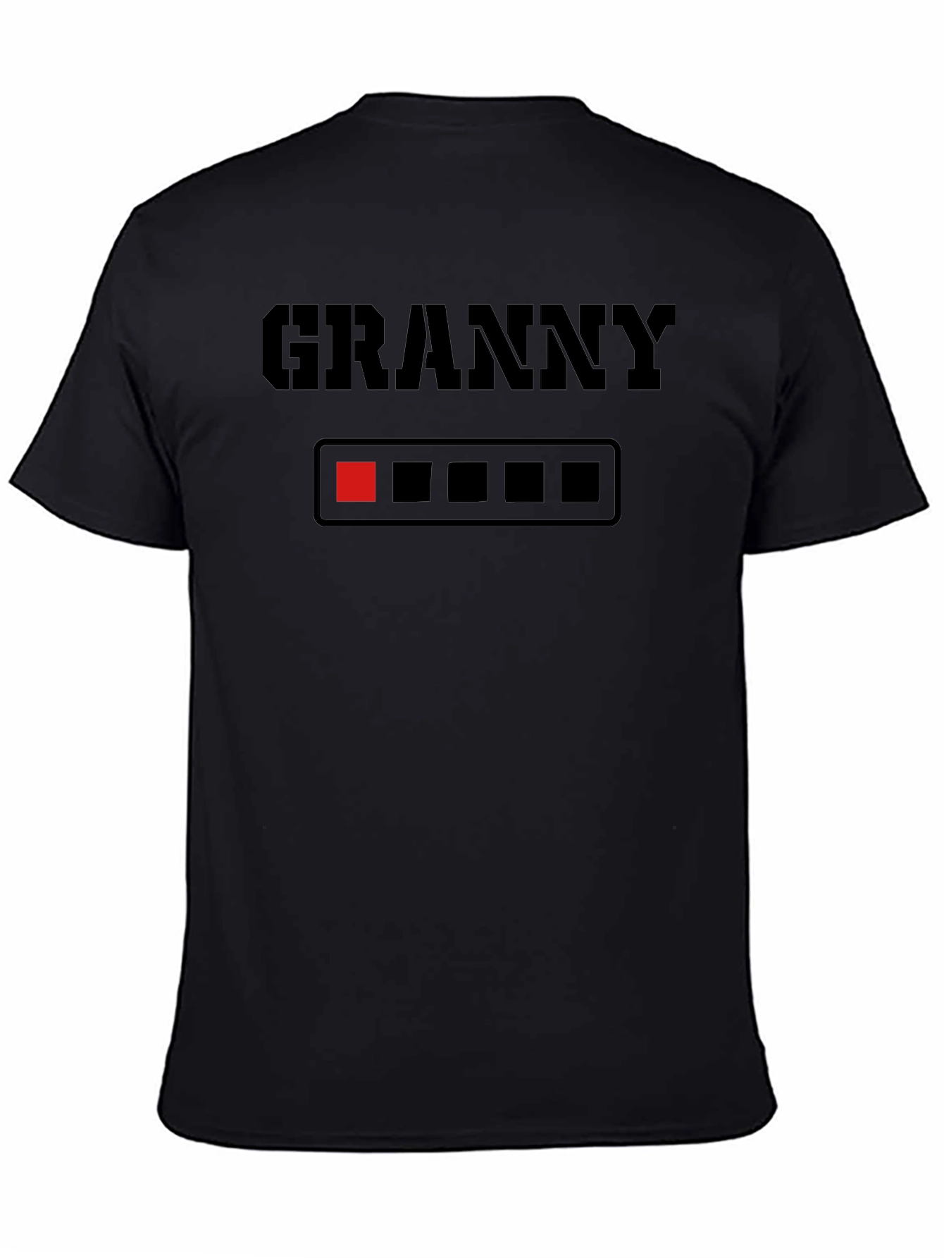 Black Granny Loading T-Shirt - Funny Novelty Tee view 4