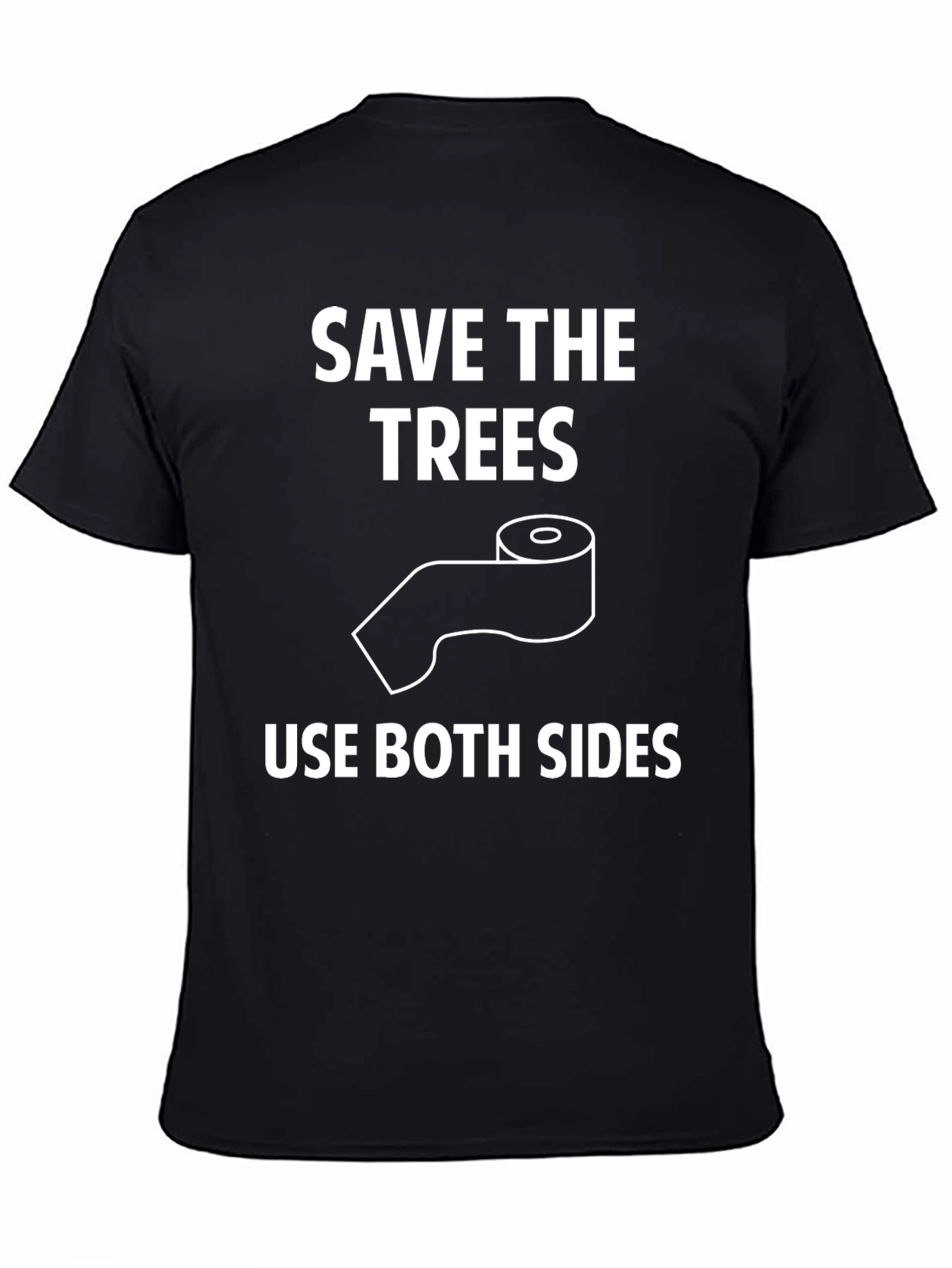 Black Save the Trees Use Both Sides Graphic Tee view 4