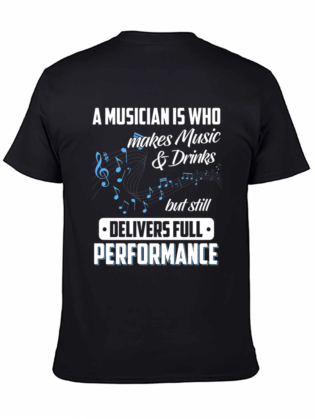 Black Musician Definition Graphic Tee - Music & Drinks Shirt view 4