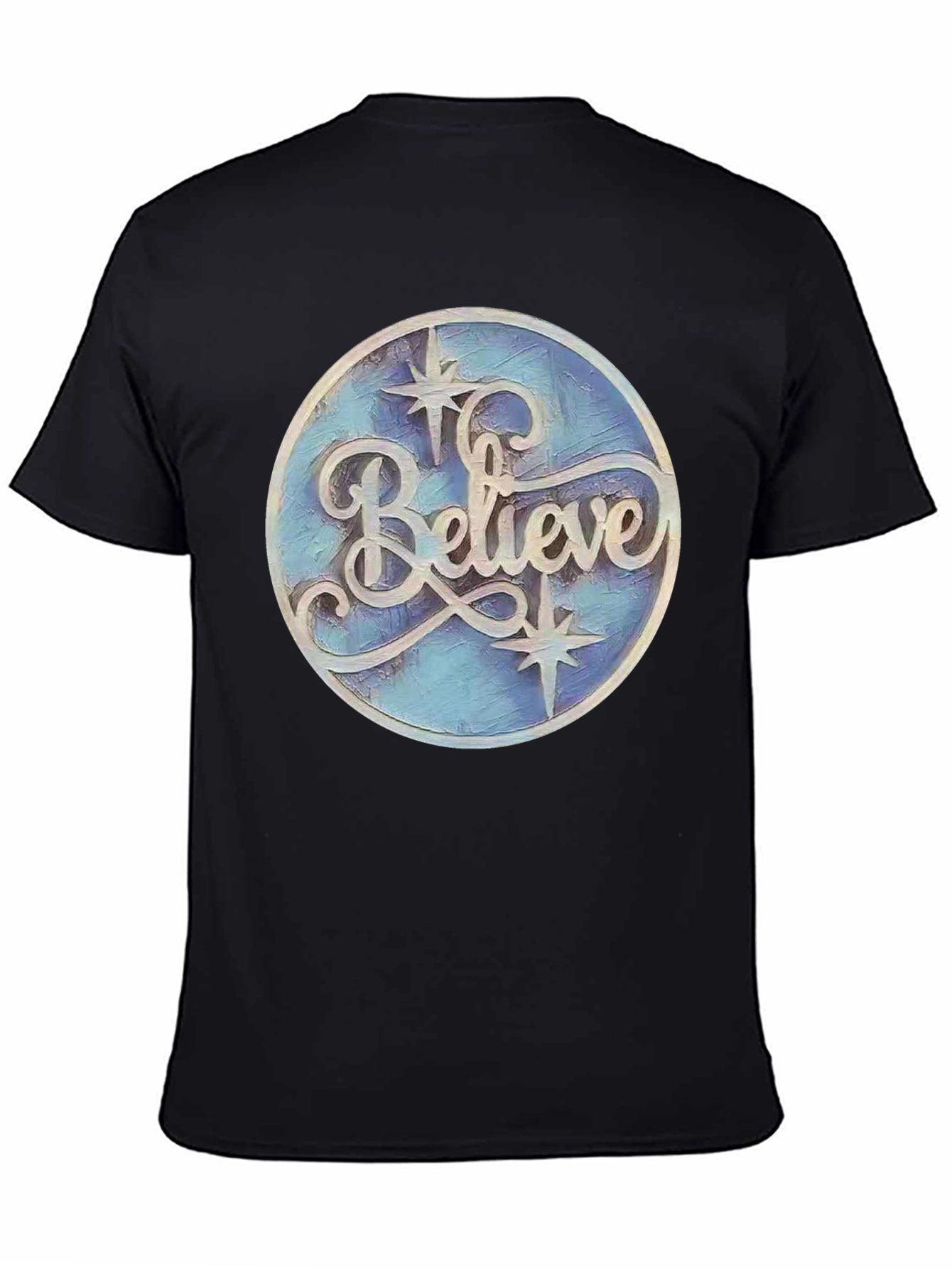 Black Believe Graphic Print Black T-Shirt view 4