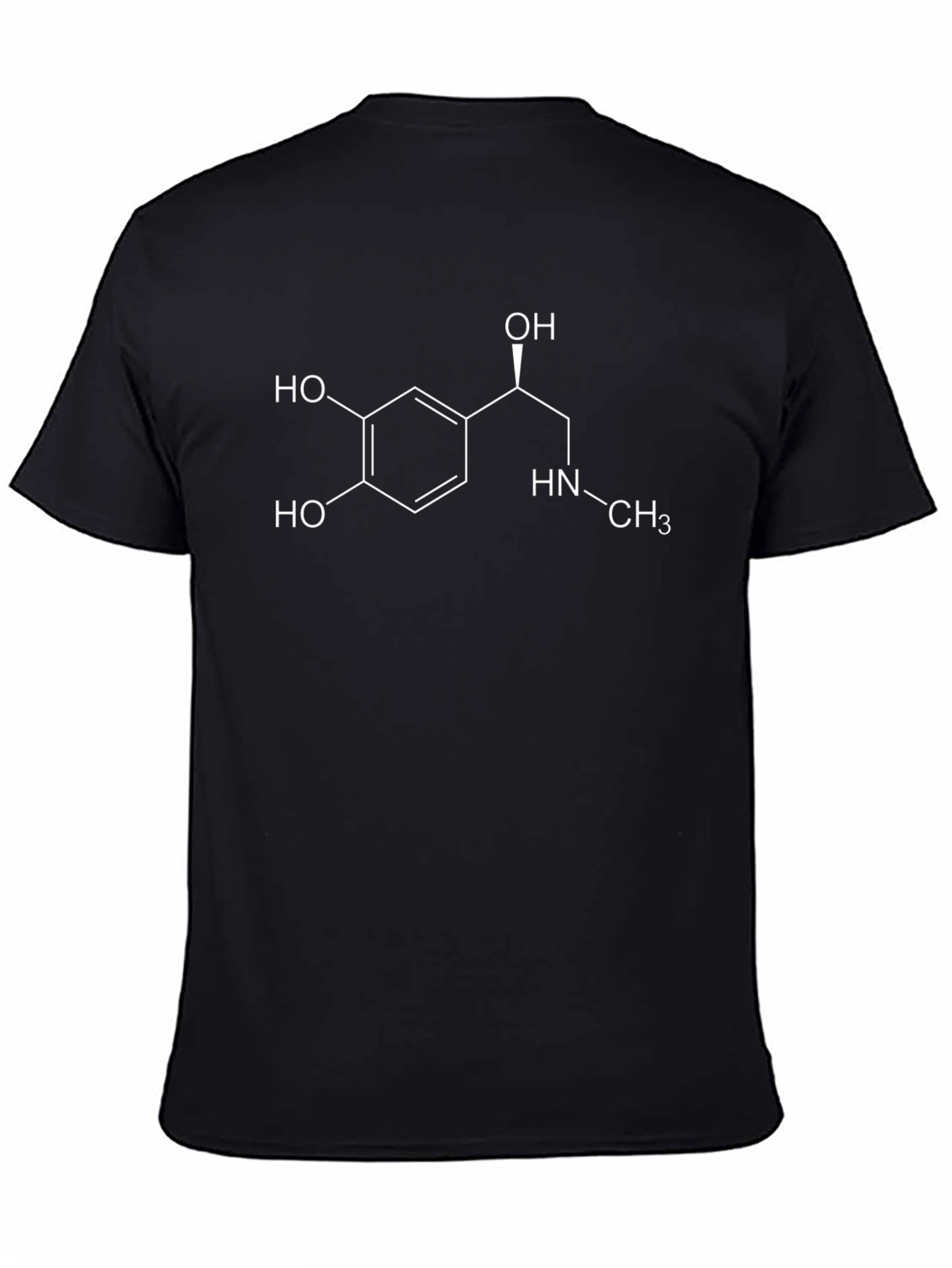Black Dopamine Molecule T-Shirt - Science Geek Tee view 4