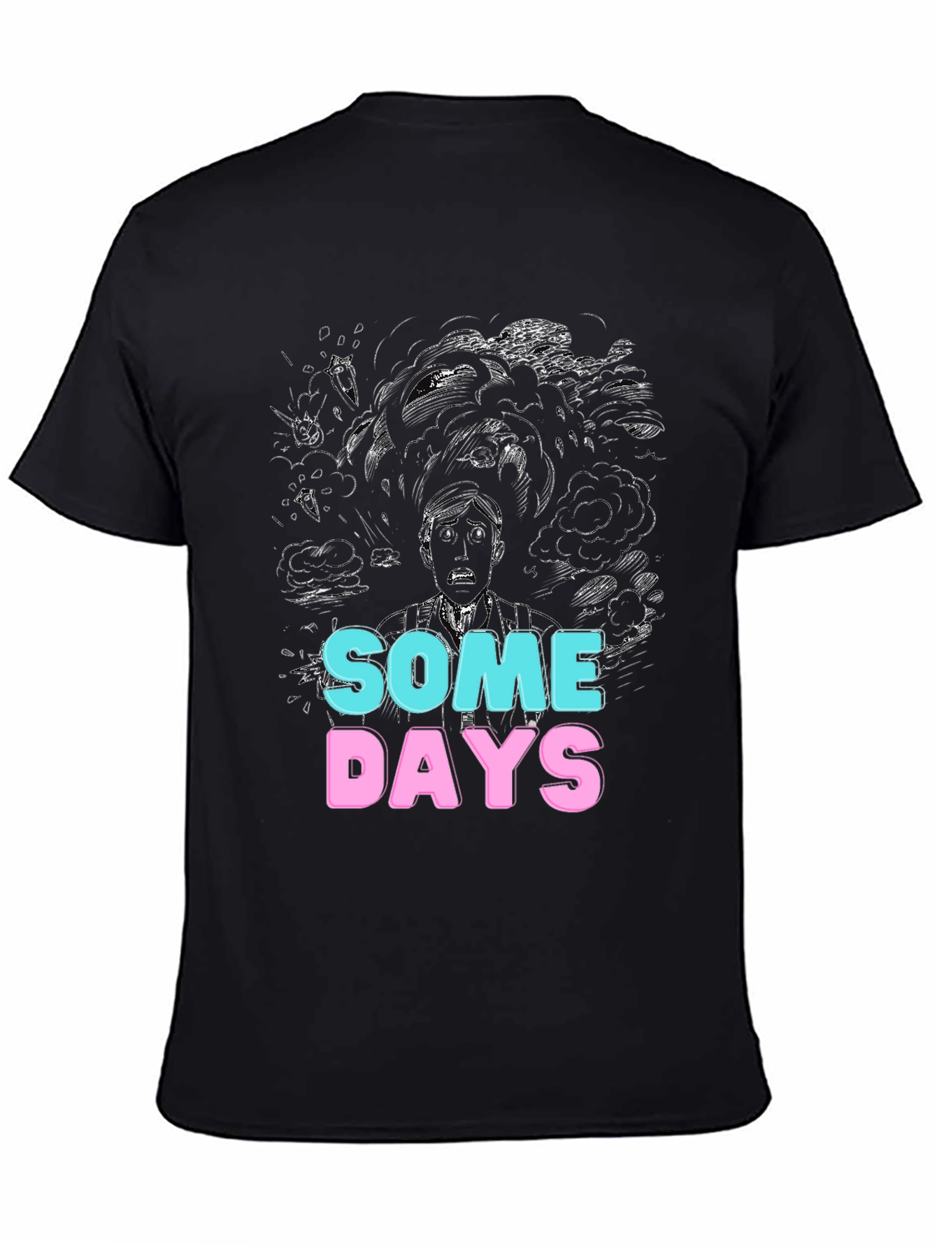 Black Some Days Graphic Tee - Unique Design view 4