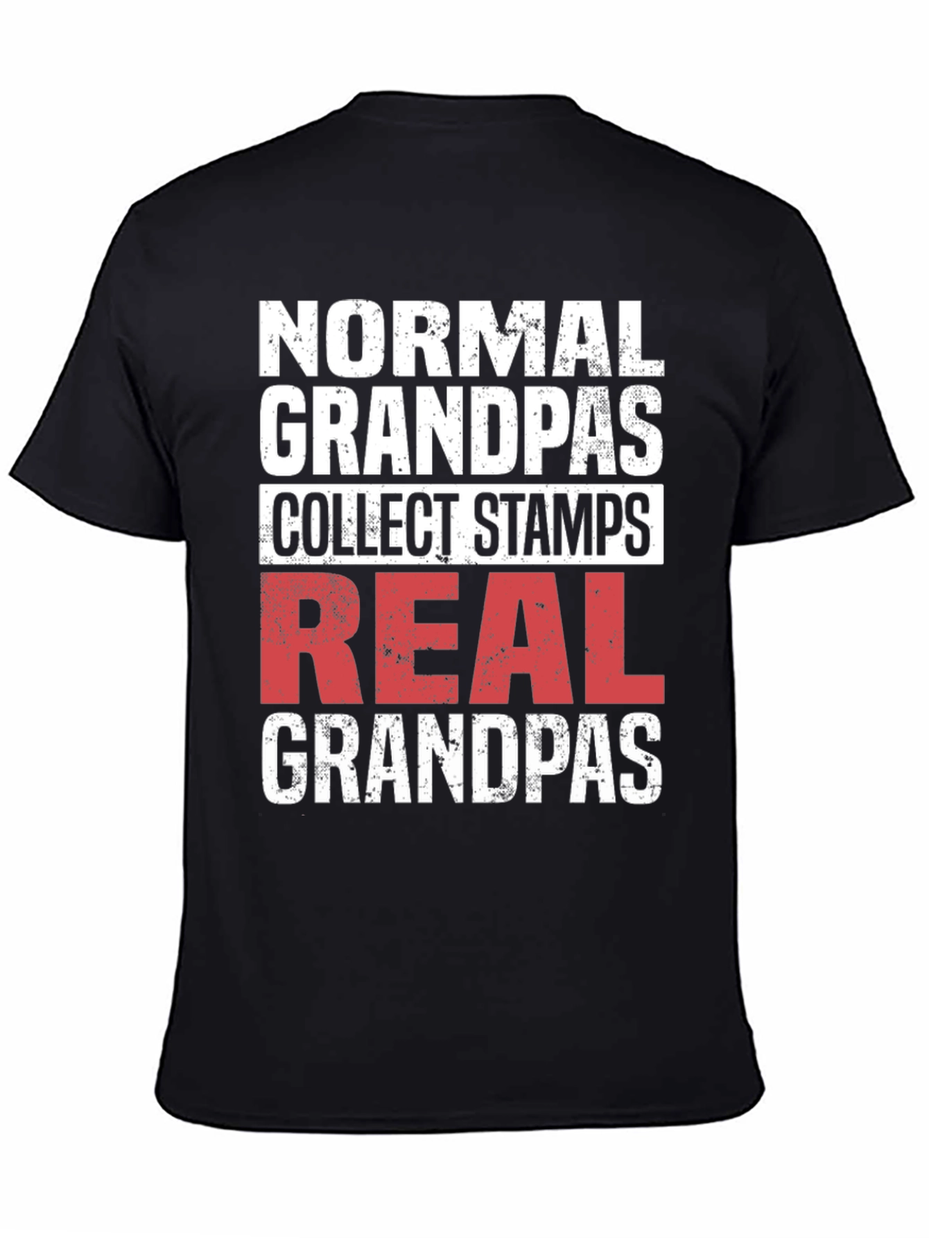 Black Real Grandpas T-Shirt view 4