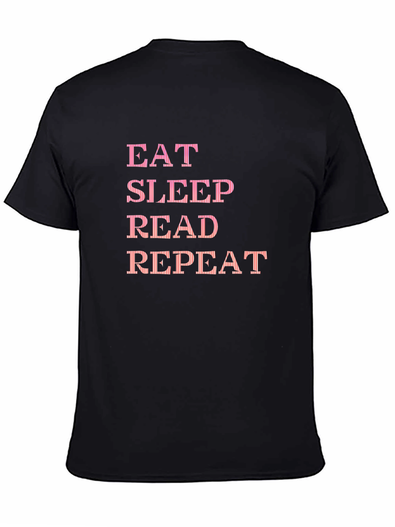Black Eat Sleep Read Repeat Graphic Tee view 4