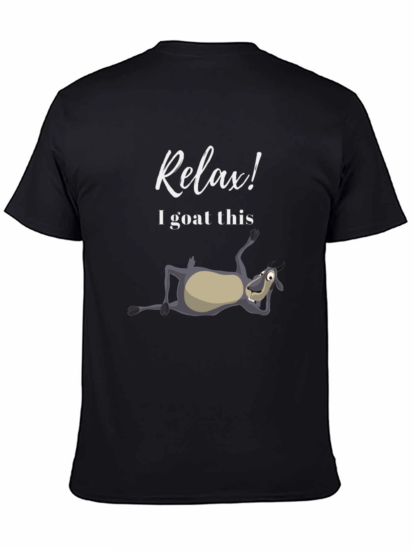 Black Relax, I Goat This T-Shirt - Funny Casual Tee view 4