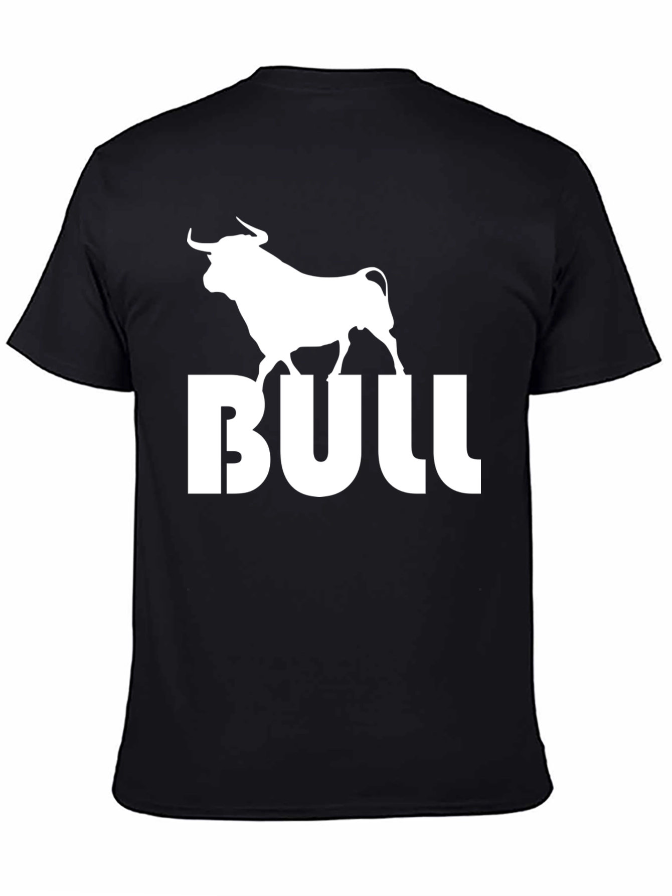 Black Bold Bull Graphic Tee - Black Cotton Blend view 4
