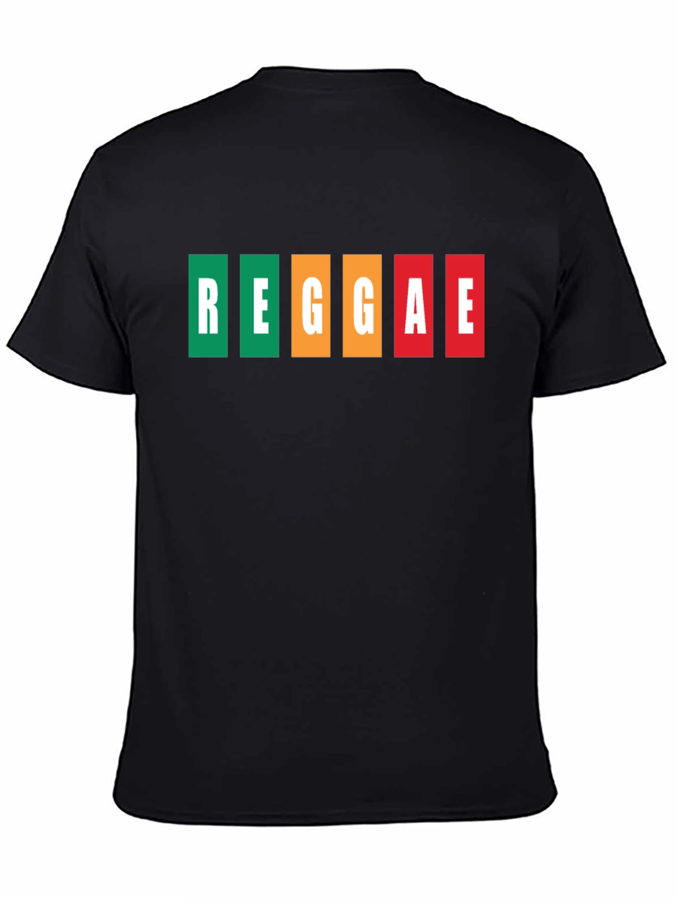 Black Reggae Music T-Shirt - Black view 4