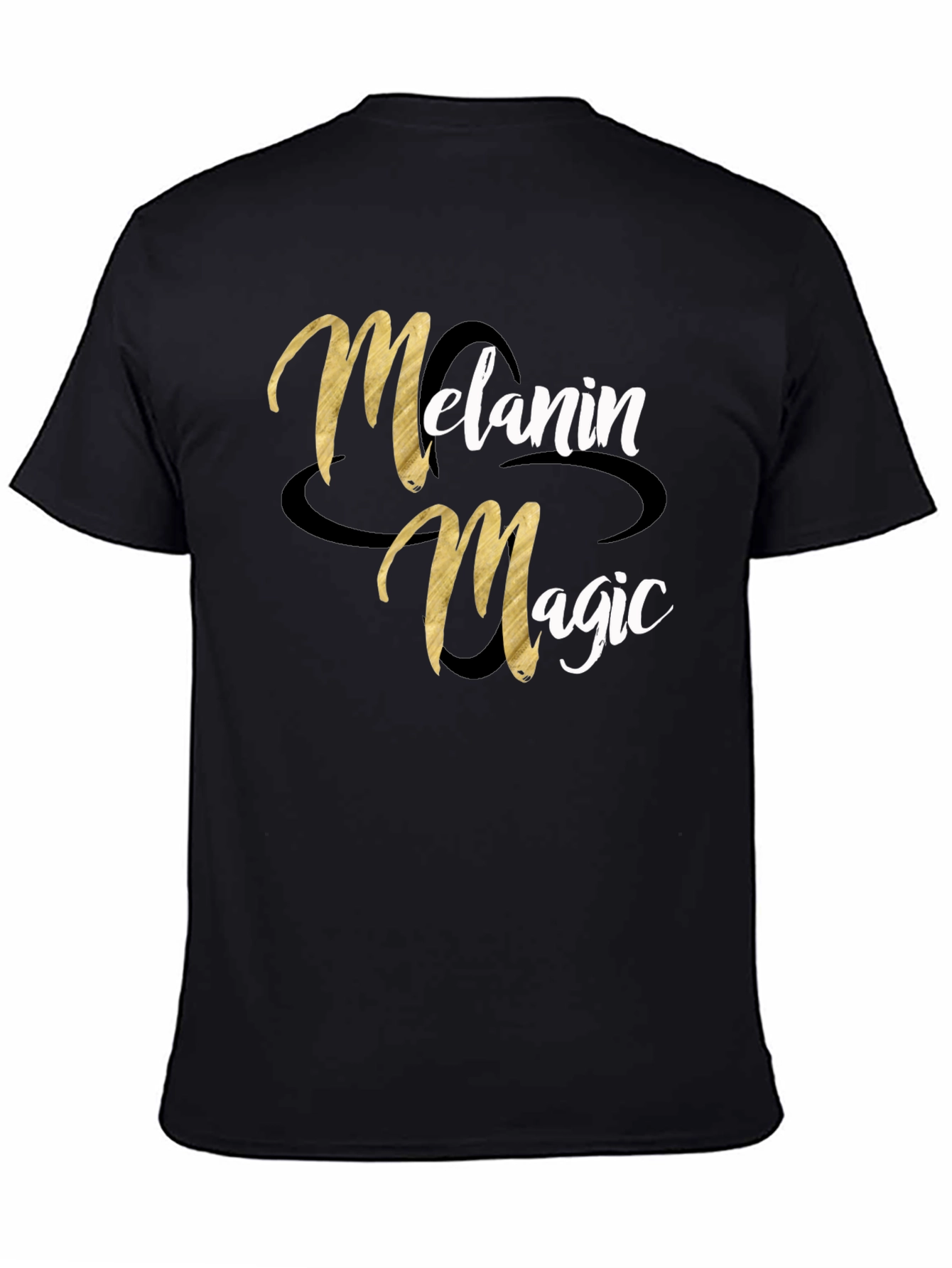 Black Melanin Magic Graphic Tee - Stylish Black T-Shirt view 4