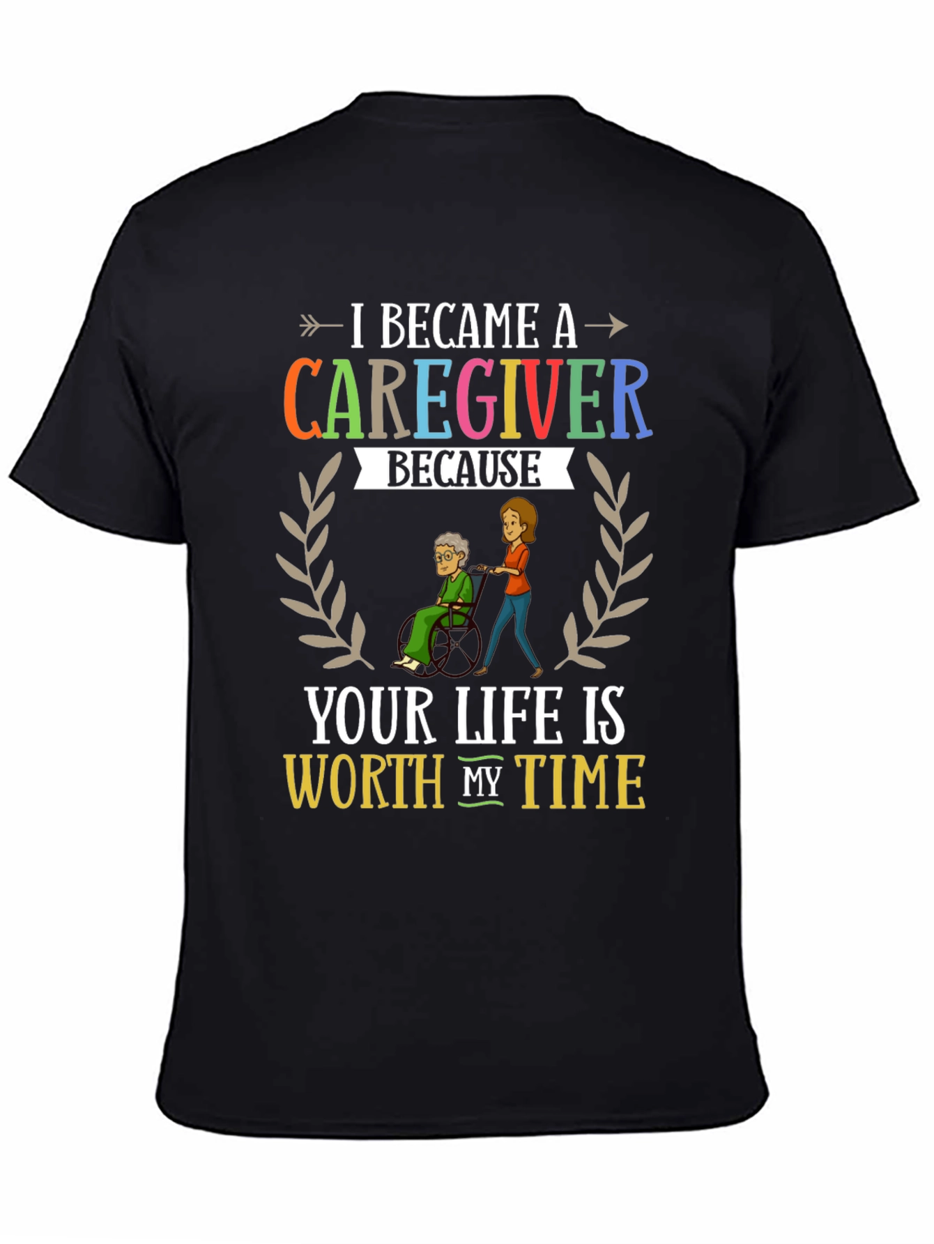 Black Caregiver Appreciation T-Shirt: Worth My Time view 4