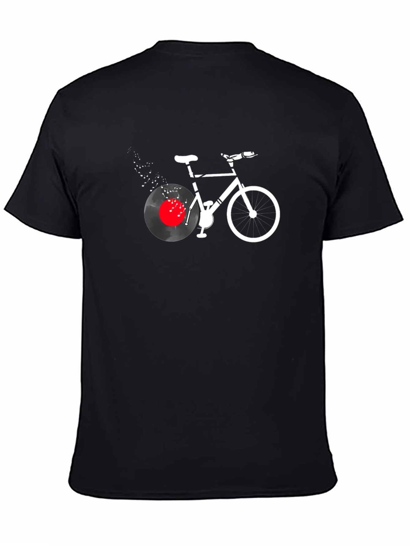 Black Cool Bike & Vinyl Graphic Tee view 4