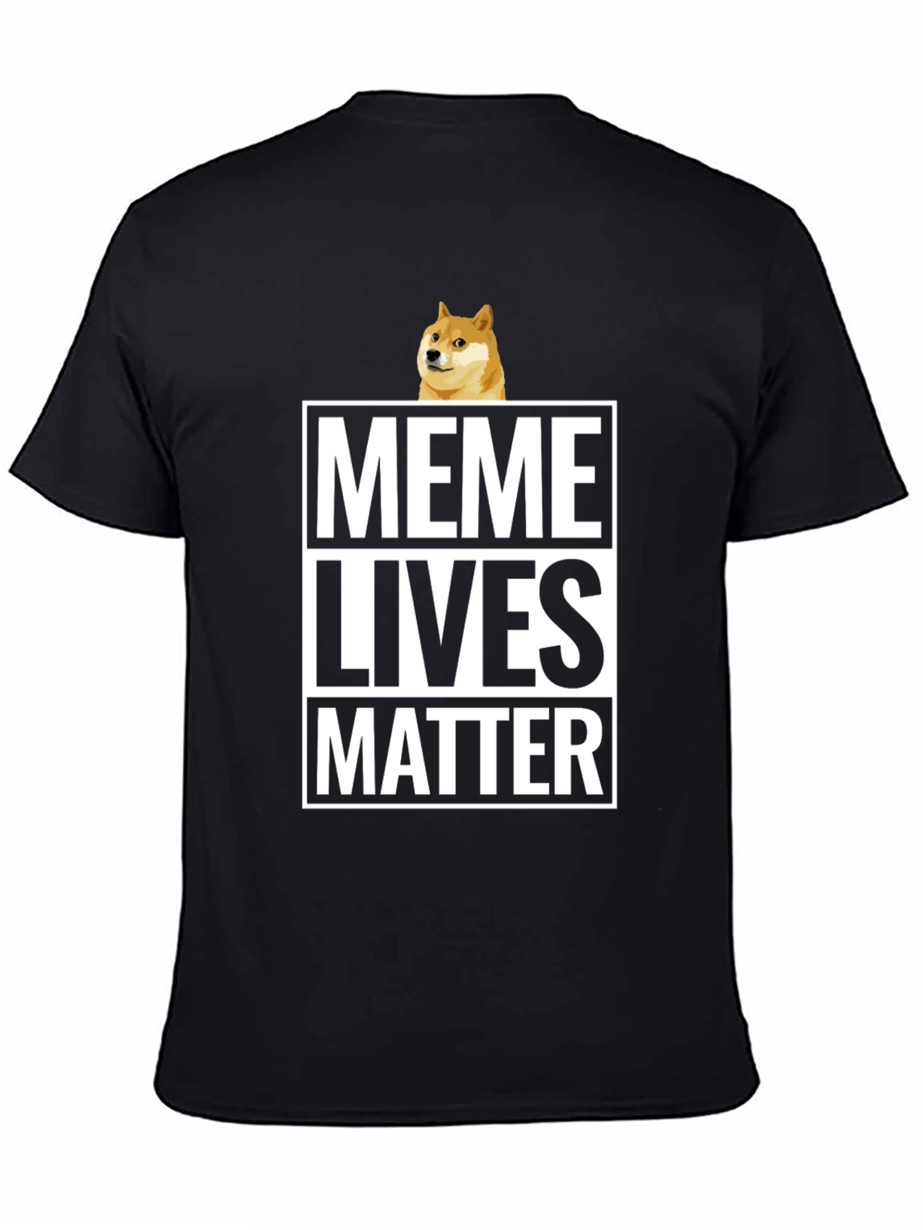 Black Meme Lives Matter Black Graphic Tee - Doge T-Shirt view 4