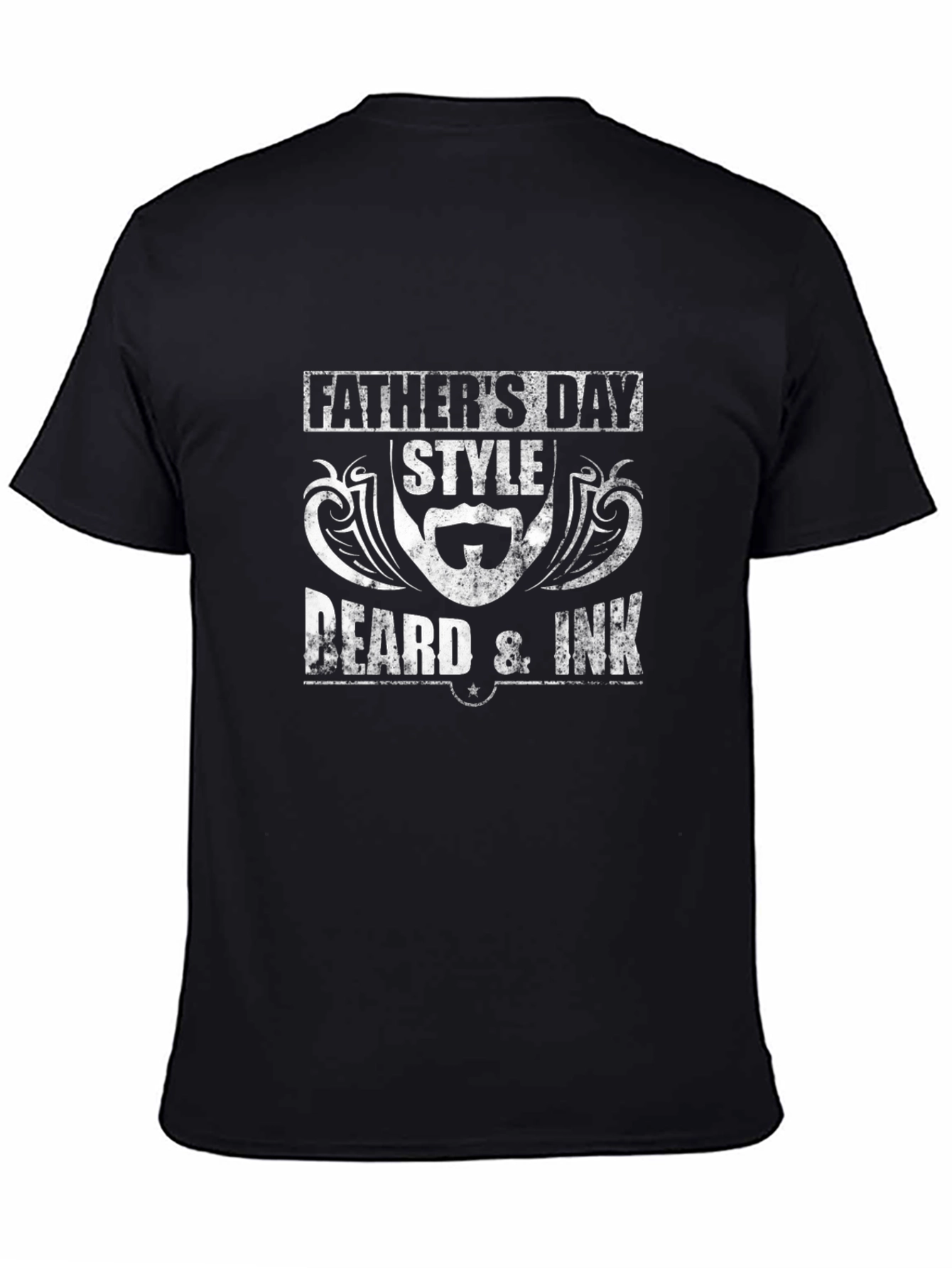 Father's Day Beard & Ink Black T-Shirt - 4