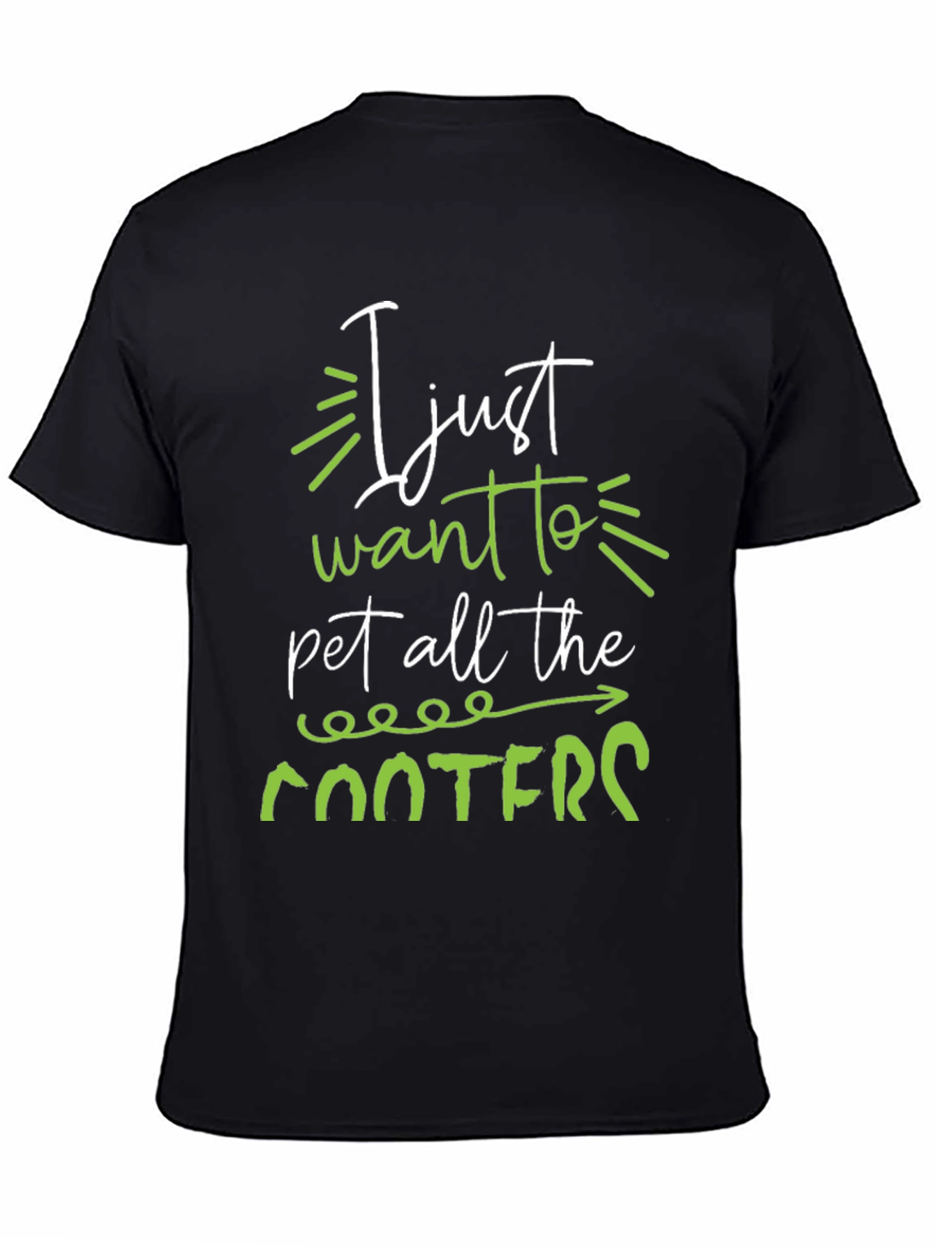 Black Cooters Pet T-Shirt, Funny Humor, Unisex Black Tee view 4