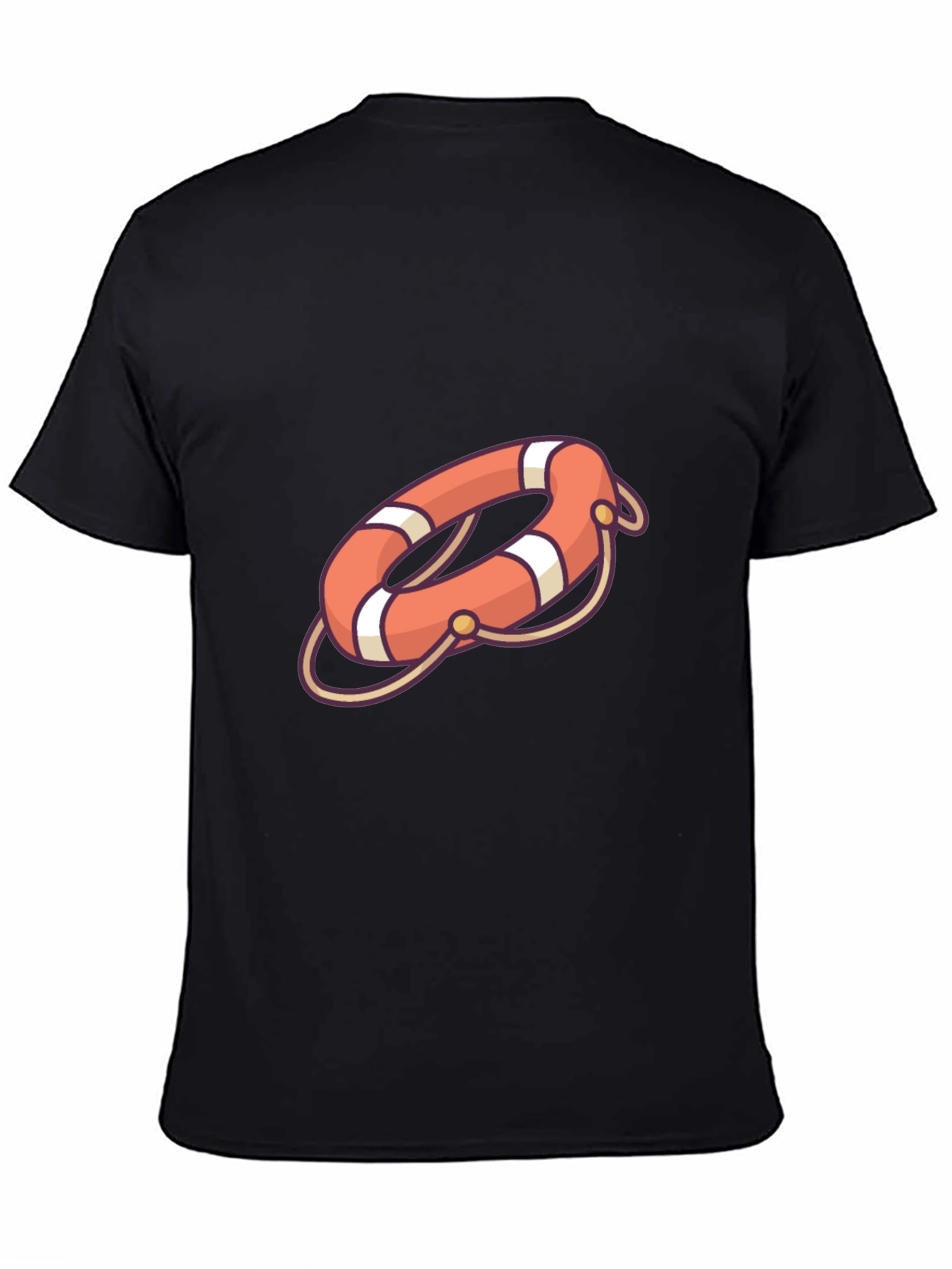 Black Life Preserver Graphic Tee - Stylish Comfort view 4