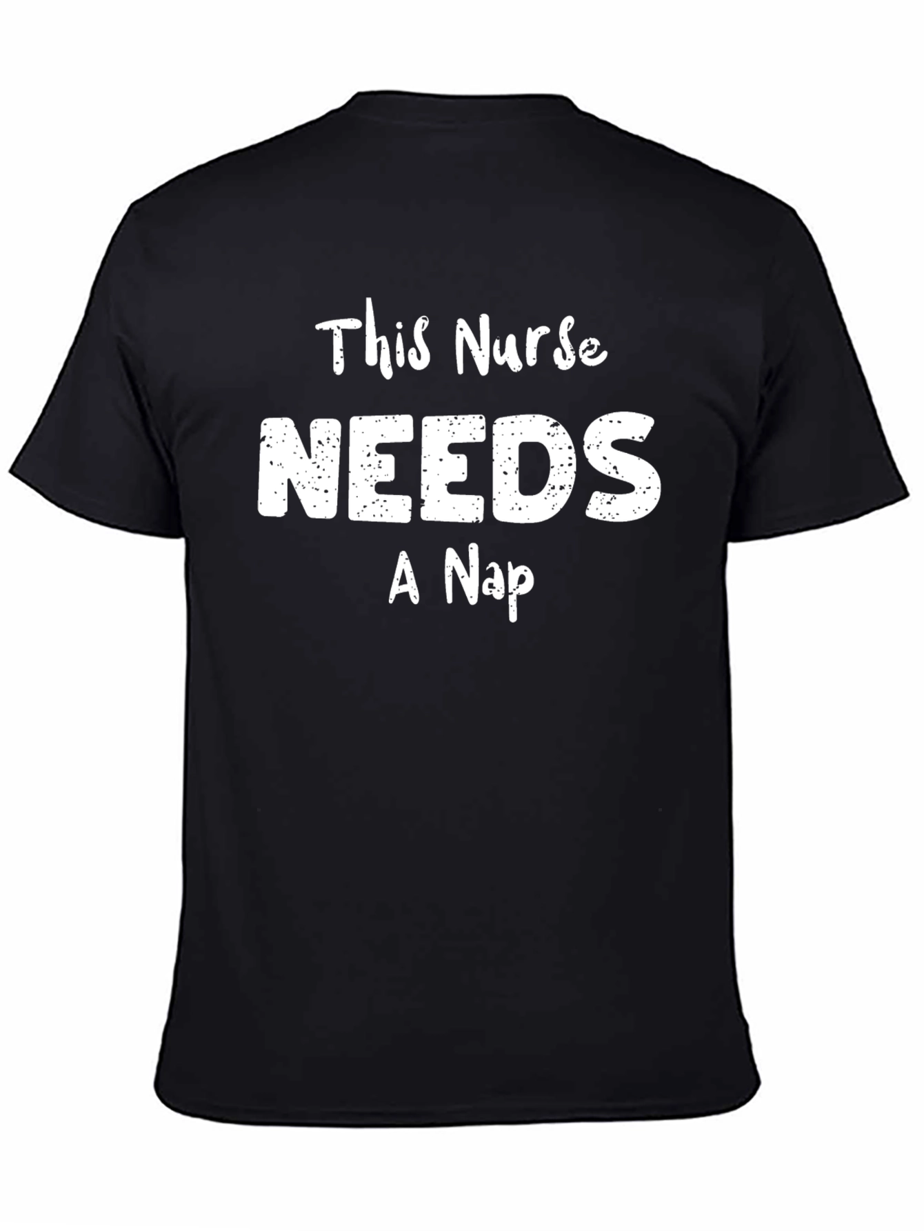 Black This Nurse Needs a Nap Funny Graphic Tee view 4