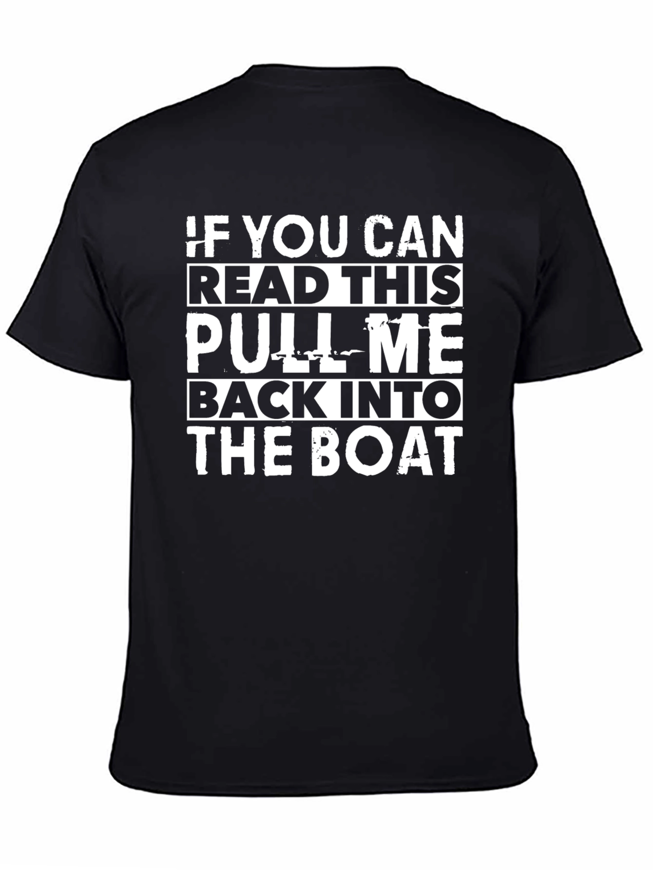 Black Pull Me Back Into The Boat Graphic Tee view 4