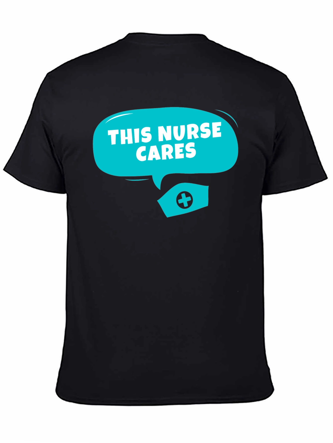 Black This Nurse Cares T-Shirt - Unisex view 4