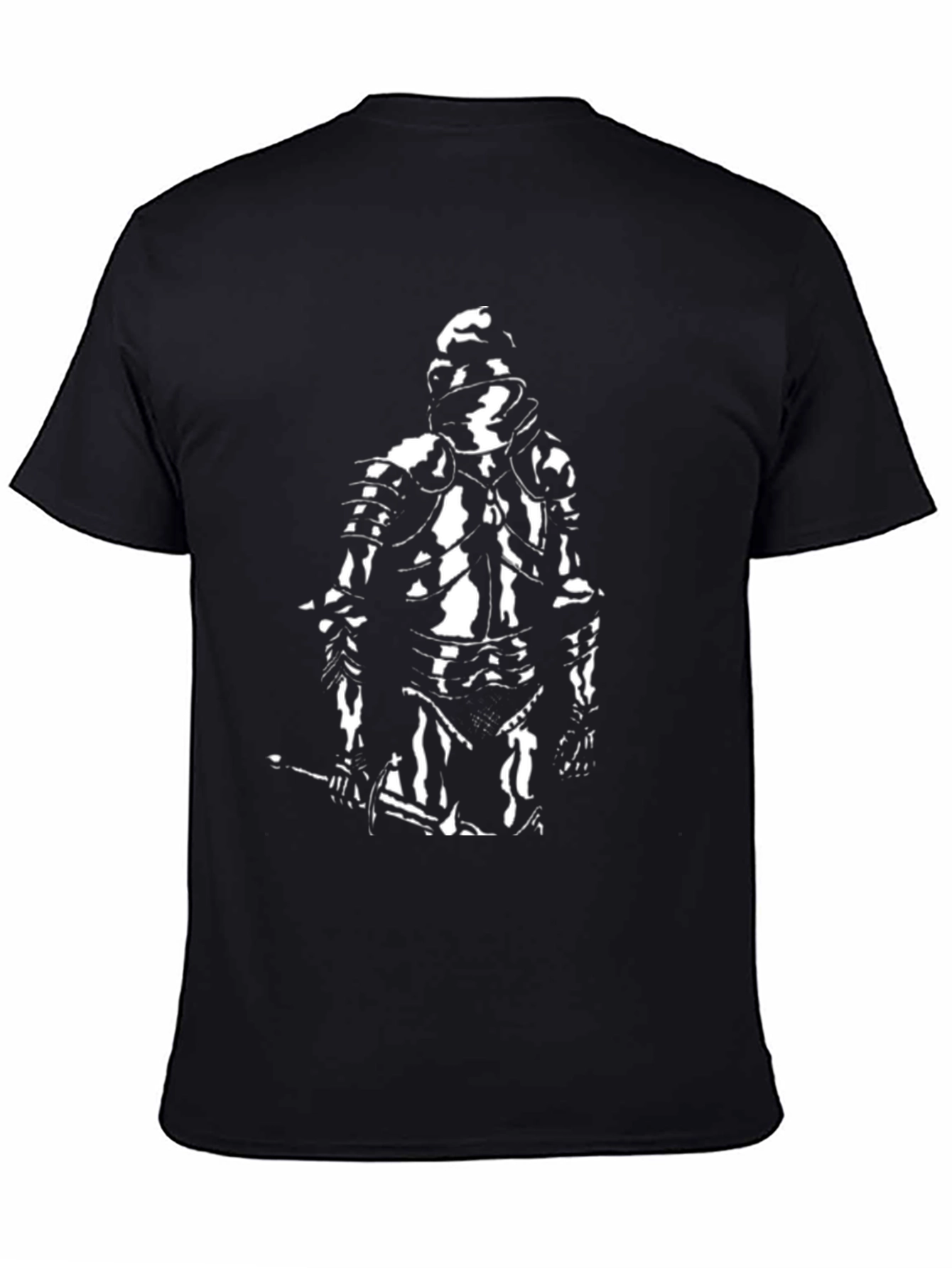 Black Knight Graphic T-Shirt - Black Cotton Tee view 4