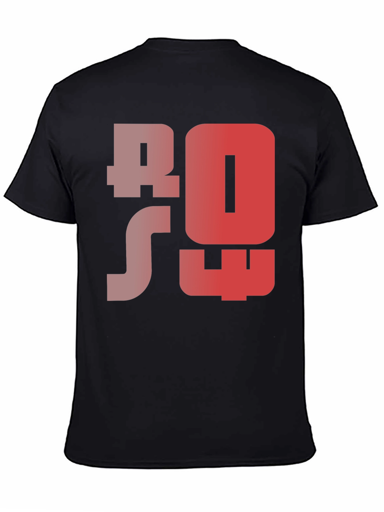Black ROS T-Shirt - Unique Graphic Tee view 4
