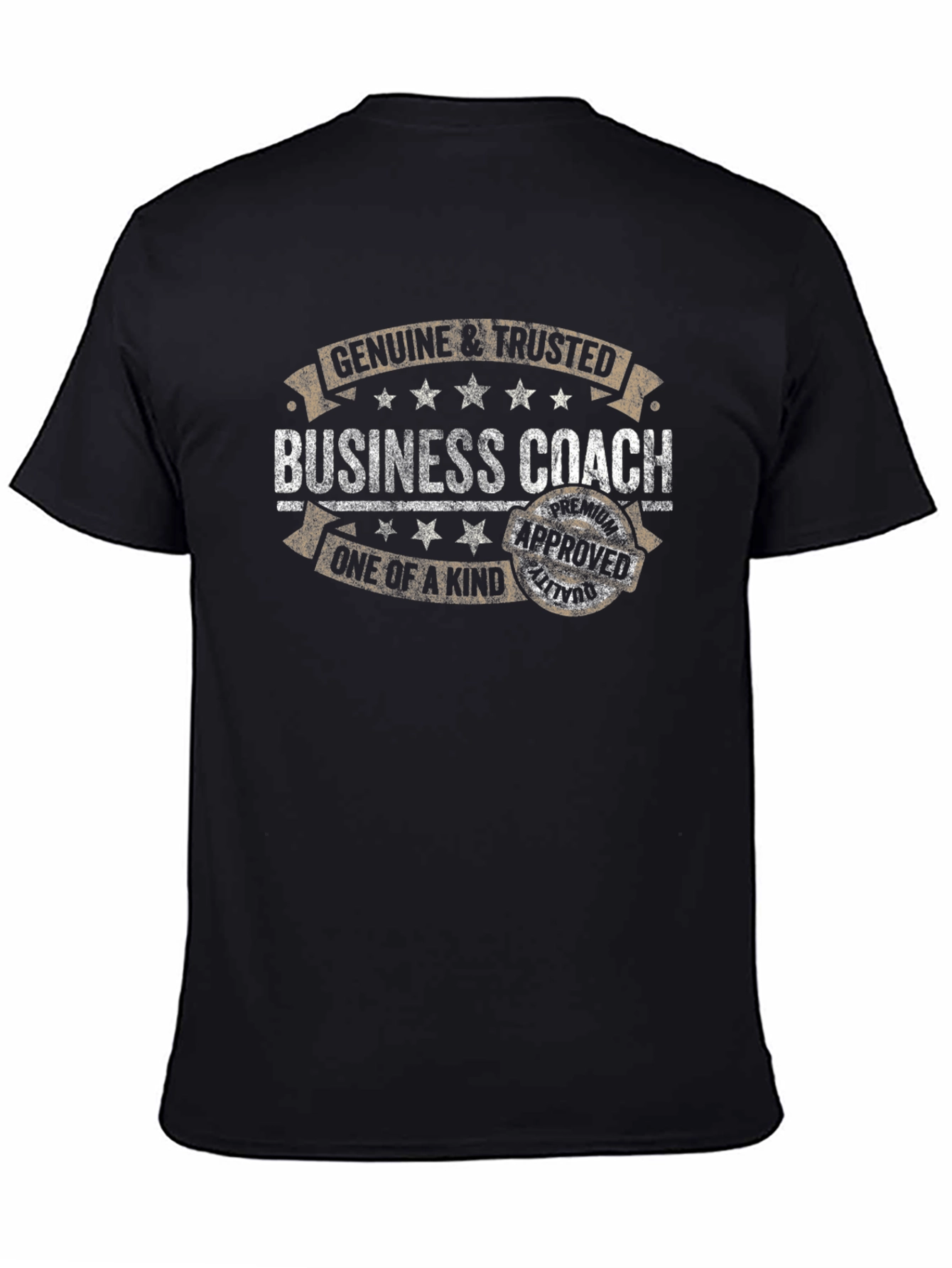 Black Genuine & Trusted Business Coach T-Shirt view 4